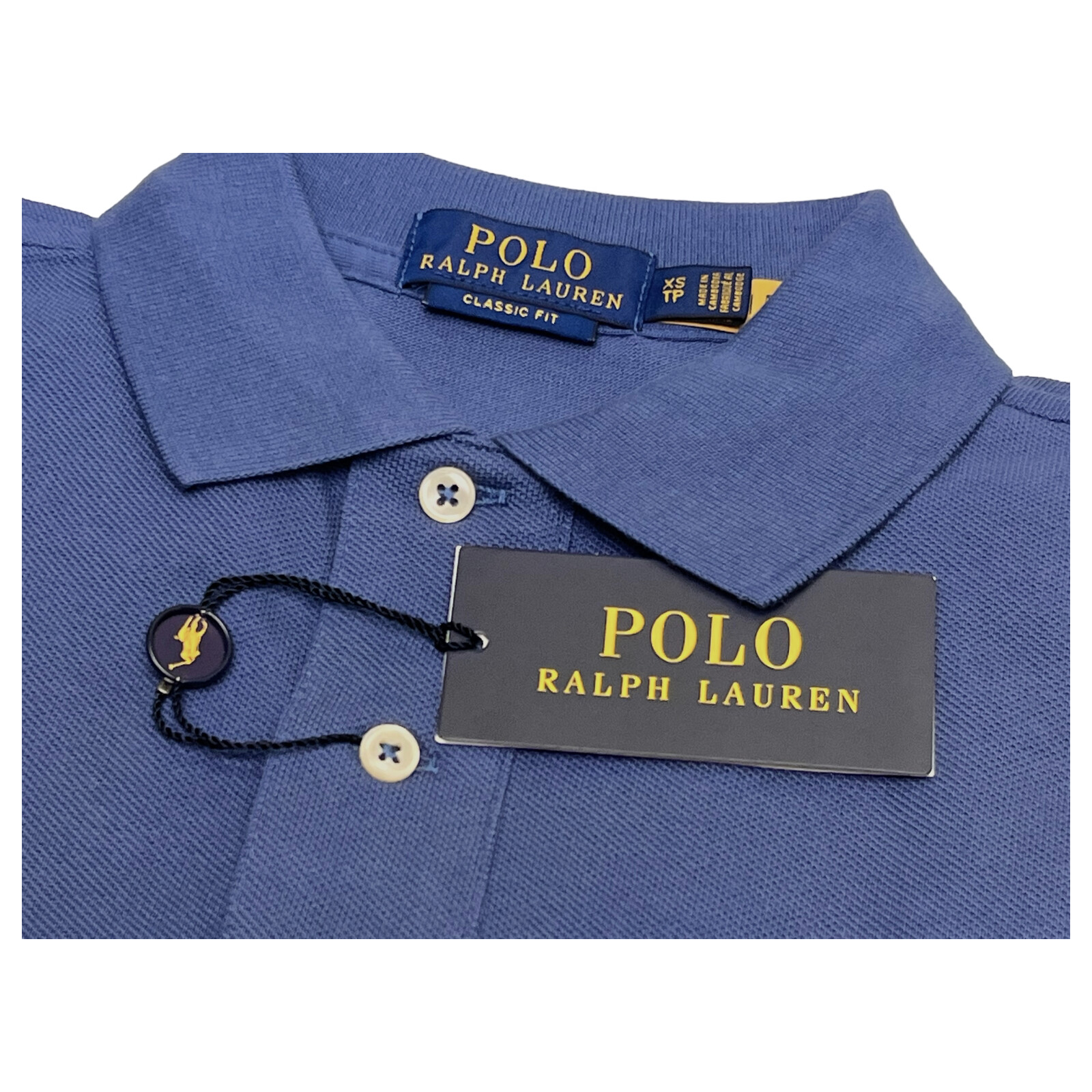 Polo Ralph Lauren Short Sleeve Classic Fit Shirt Blue 100% Cotton Mesh $110