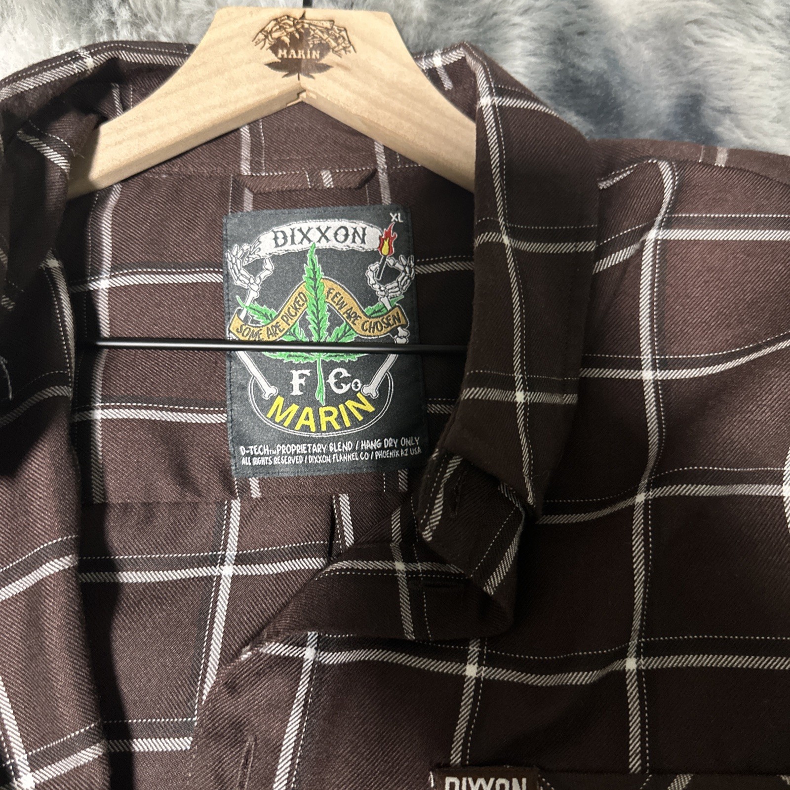 Dixxon Flannel THE MARIN Men’s XL Brown Plaid Flannel Button Down