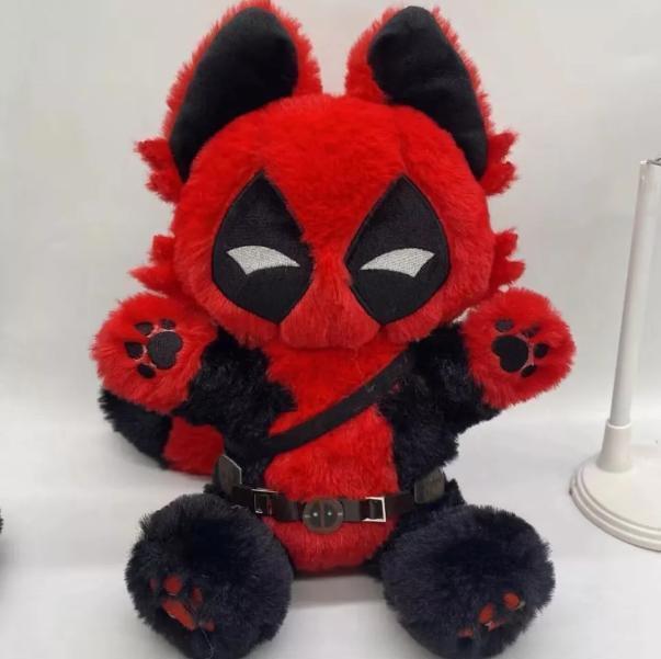 30cm Marvel Deadpool Bear Plush Doll Stuffed Cotton Pillow Cute Toy Soft Cushion