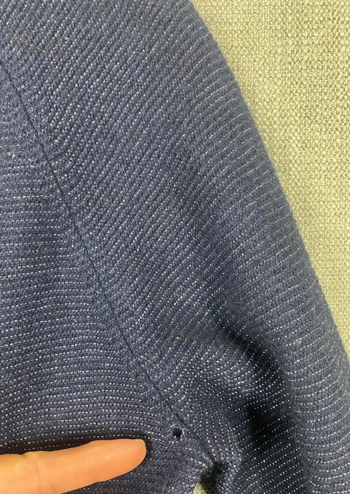 Banana Republic Blue With silver Shimmer Womens M Sweater Flare Cuff