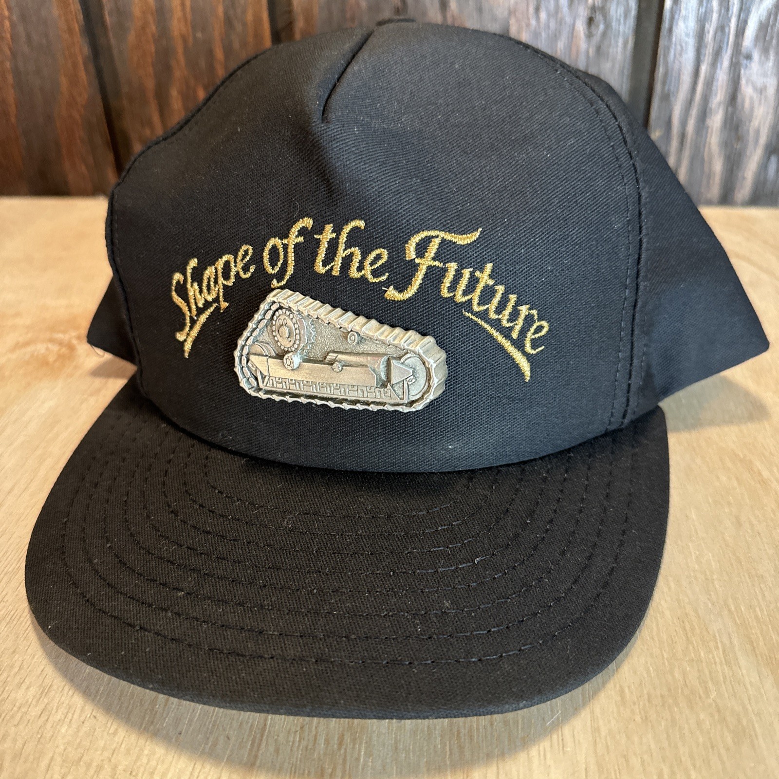 Caterpillar Tracks Shape of The Future Hat Emblem Medal CAT Louisville MFG Co