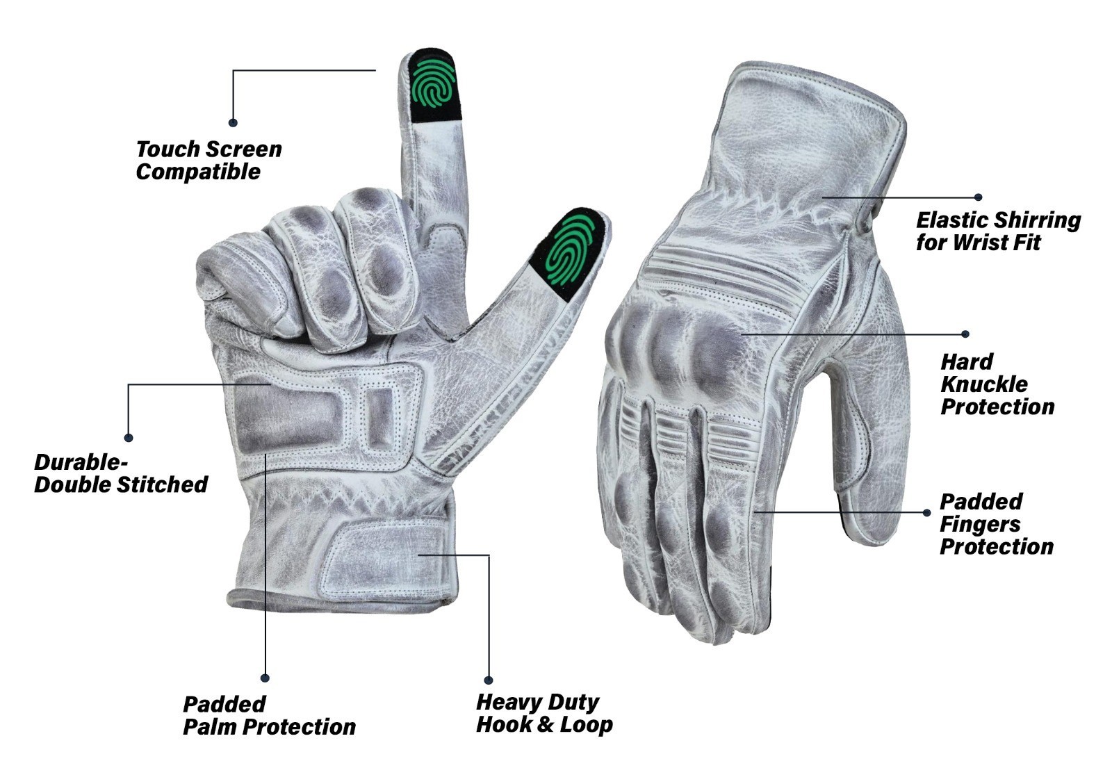 Riding Gloves Summer Motorcycle Leather Protective Touchscreen Biker Armor