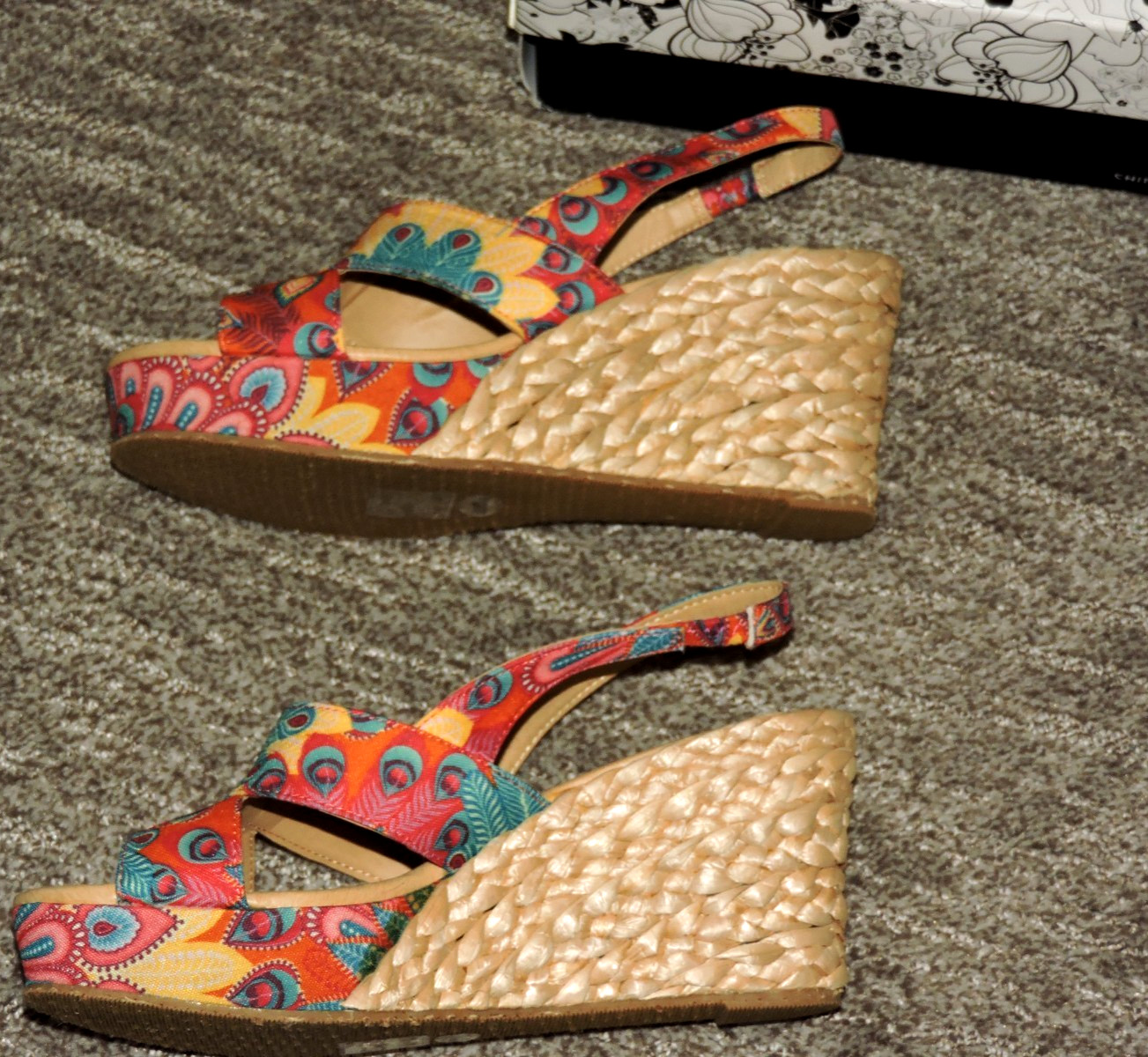CL By Laundry Dream Again Colorful slingback platform 3.5″wedge SZ 6.5M NWB