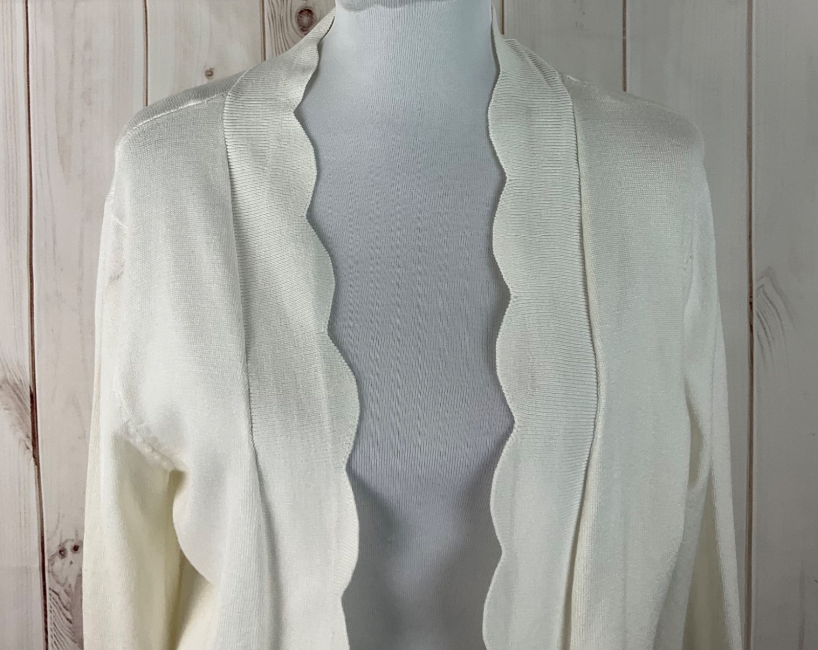 Ronni Nicole Cardigan Shrug Sweater Women Size XL White Bolero Open Front NWT