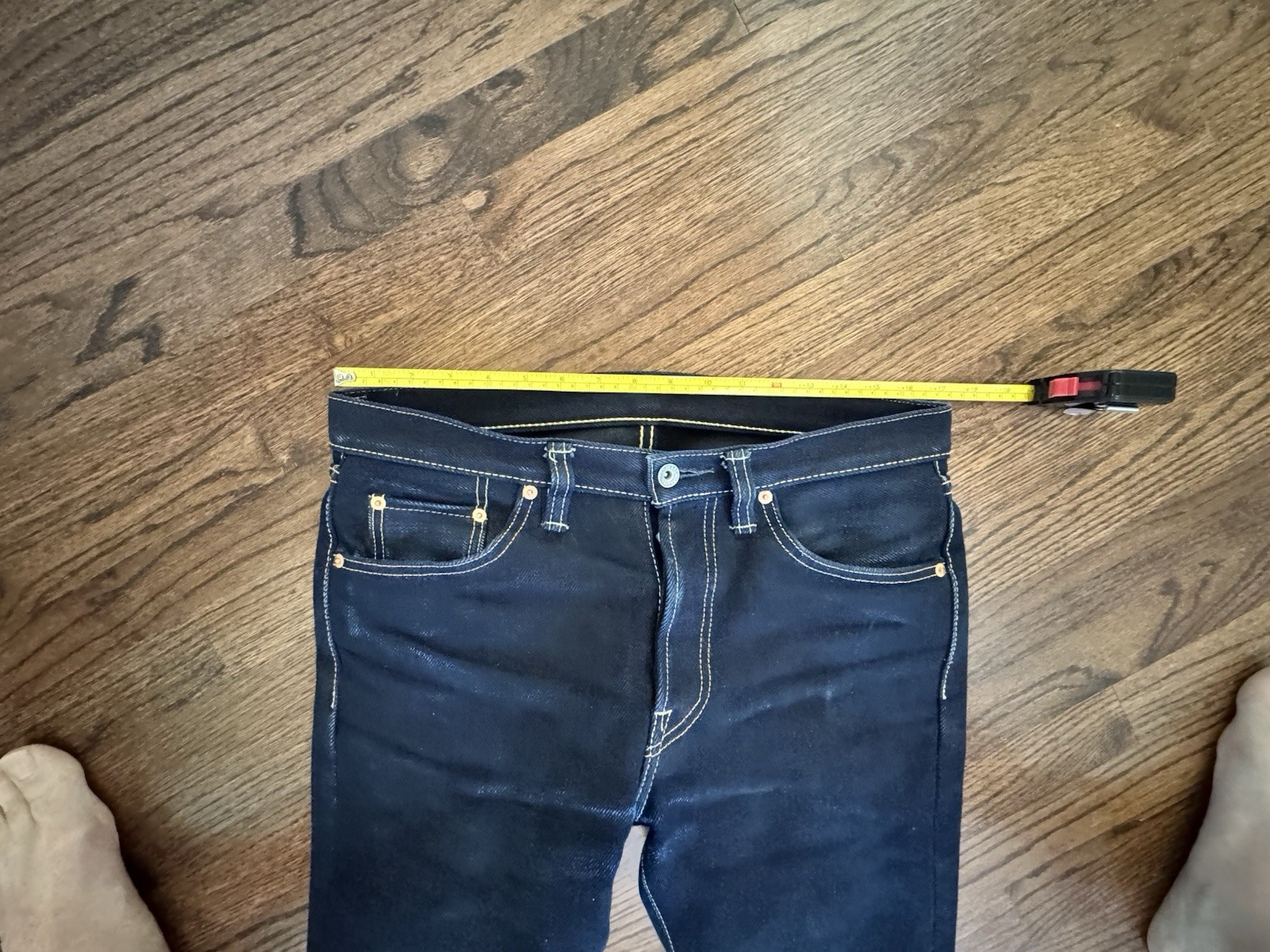 Iron Heart 25oz IH-555-XHSIB Indigo Black Jeans W31 (33 Actual) Waist