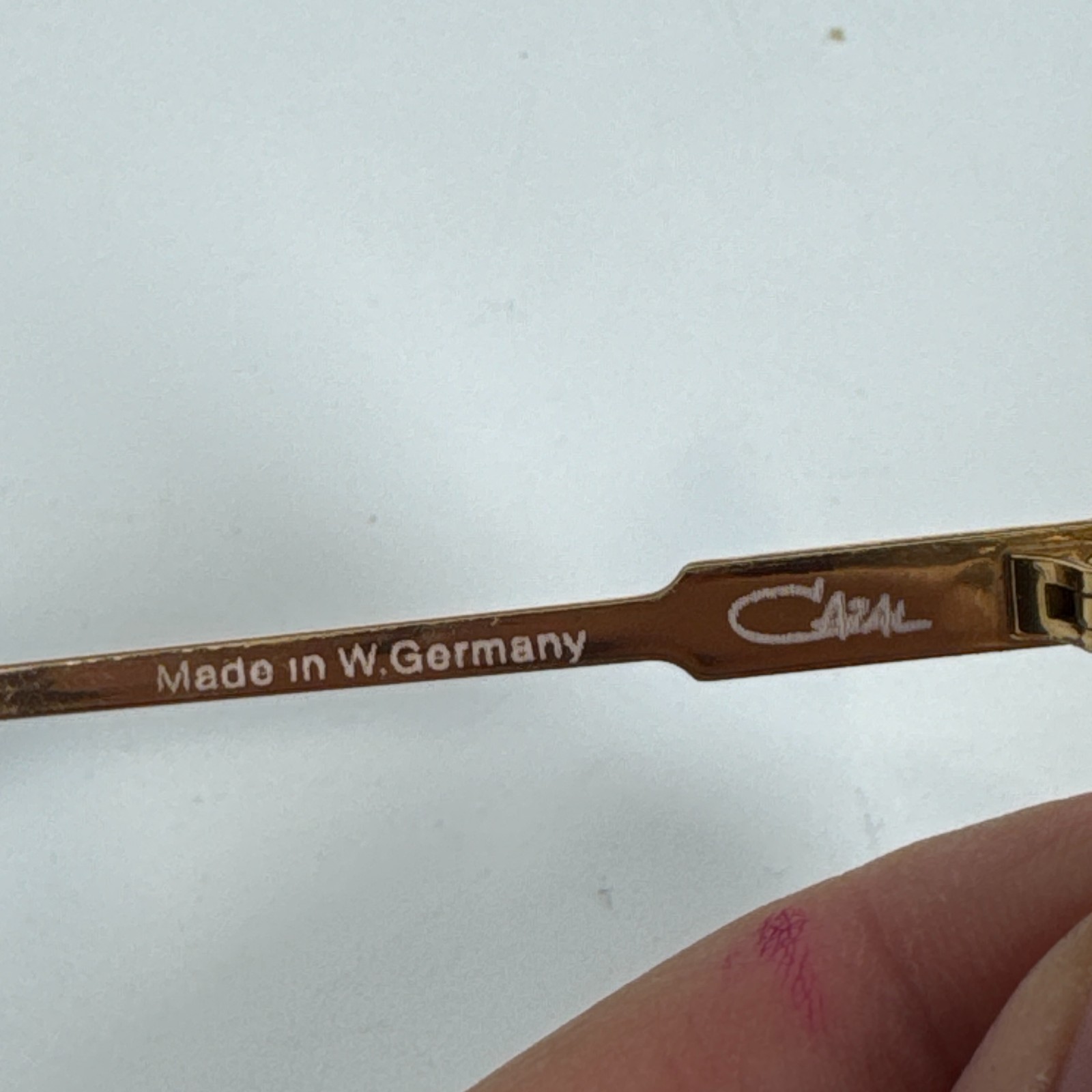 Vintage CAZAL Mod 954 COL 359 68mm Pink Gold Aviator Glasses Frames West Germany