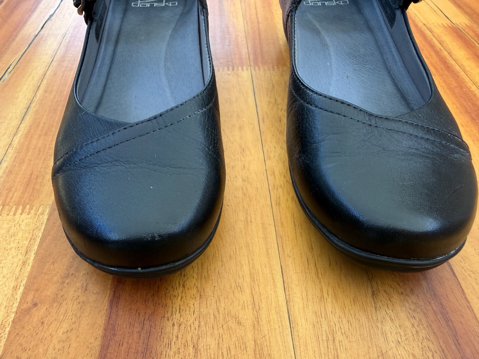 Dansko Women’s Fawna Nappa Leather Mary Jane Shoes Black (EU)39 (US)8.5-9 W Wide