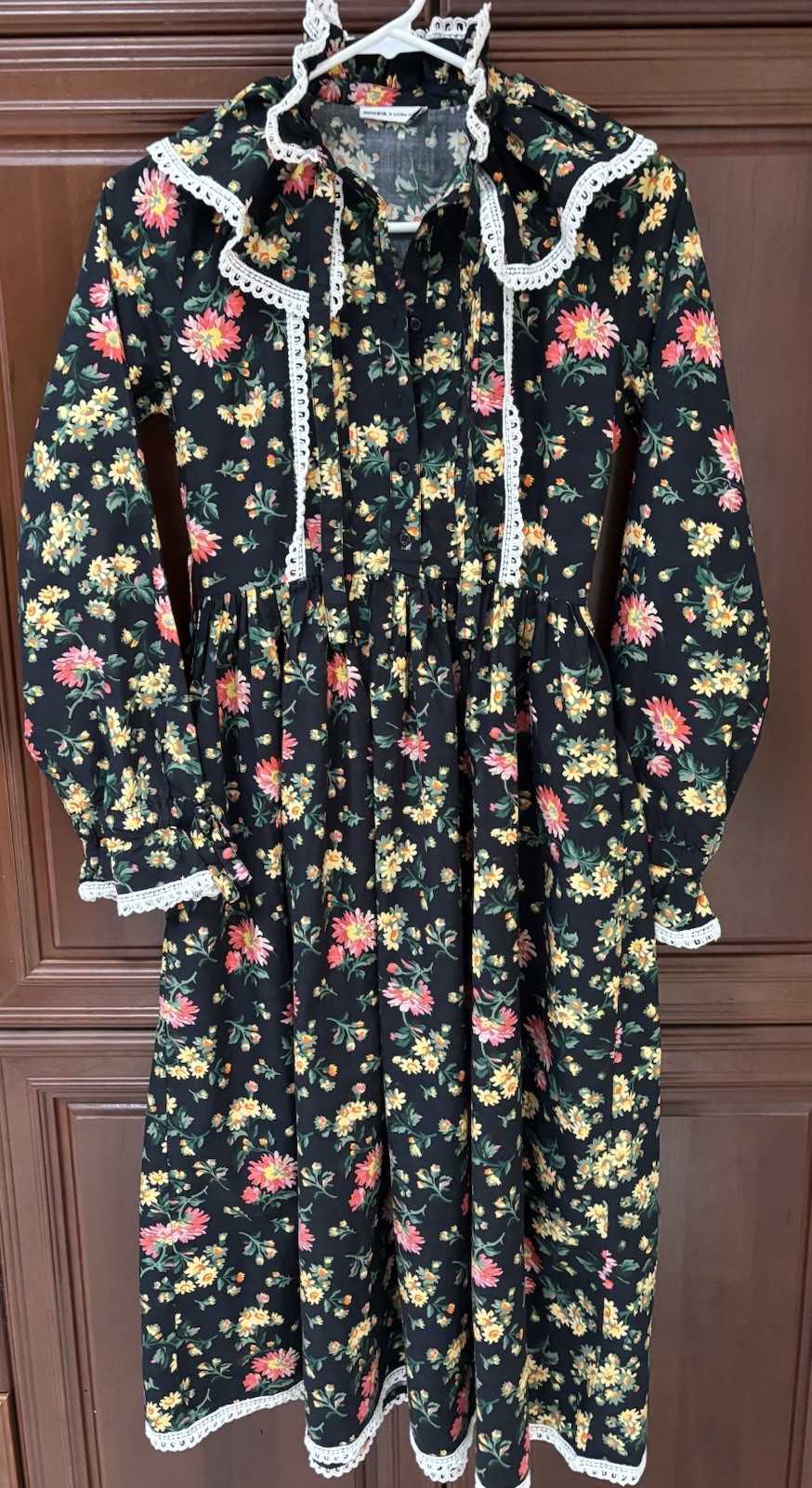 Batsheva x Laura Ashley Rhian Daisy Floral Print Cotton Midi Dress Size 0