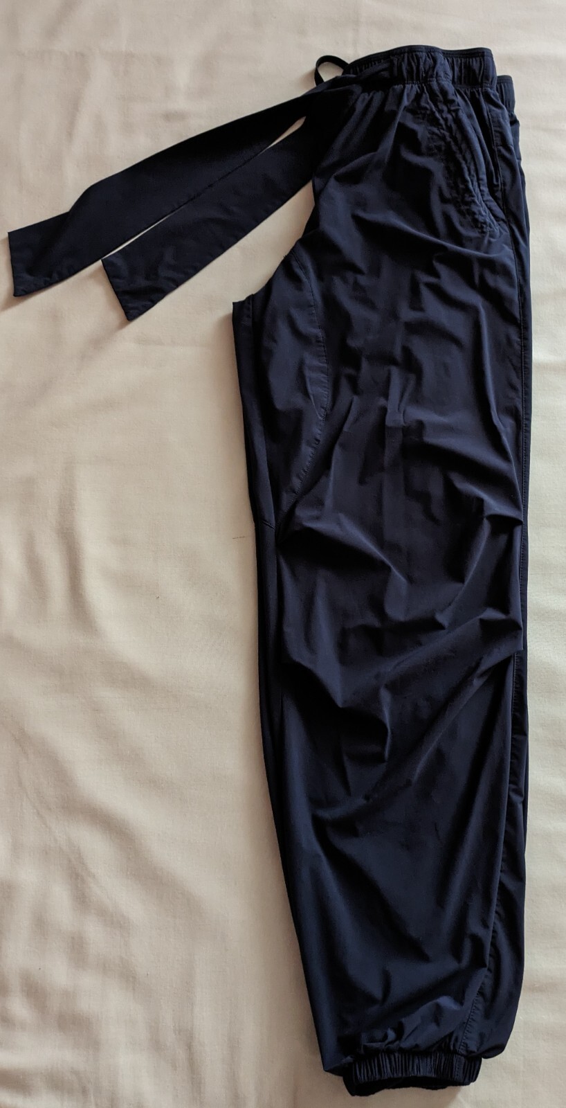 Paskho Serene Travel Casual Pant Women’s Size XS Ultra Comfortable Tie Sash Navy