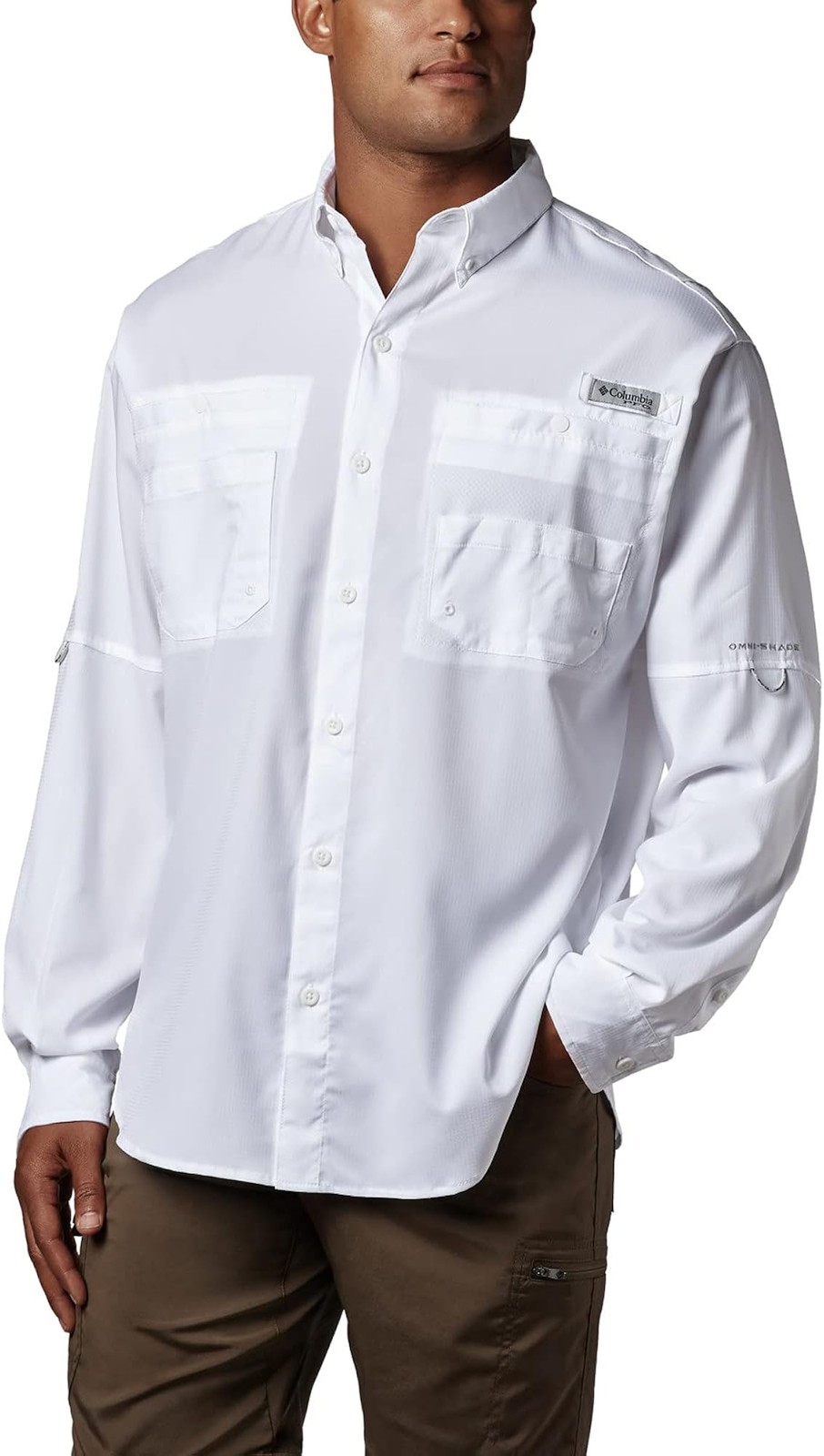 Columbia Men’s Tamiami II Long Sleeve Shirt,White,Small – White – Small