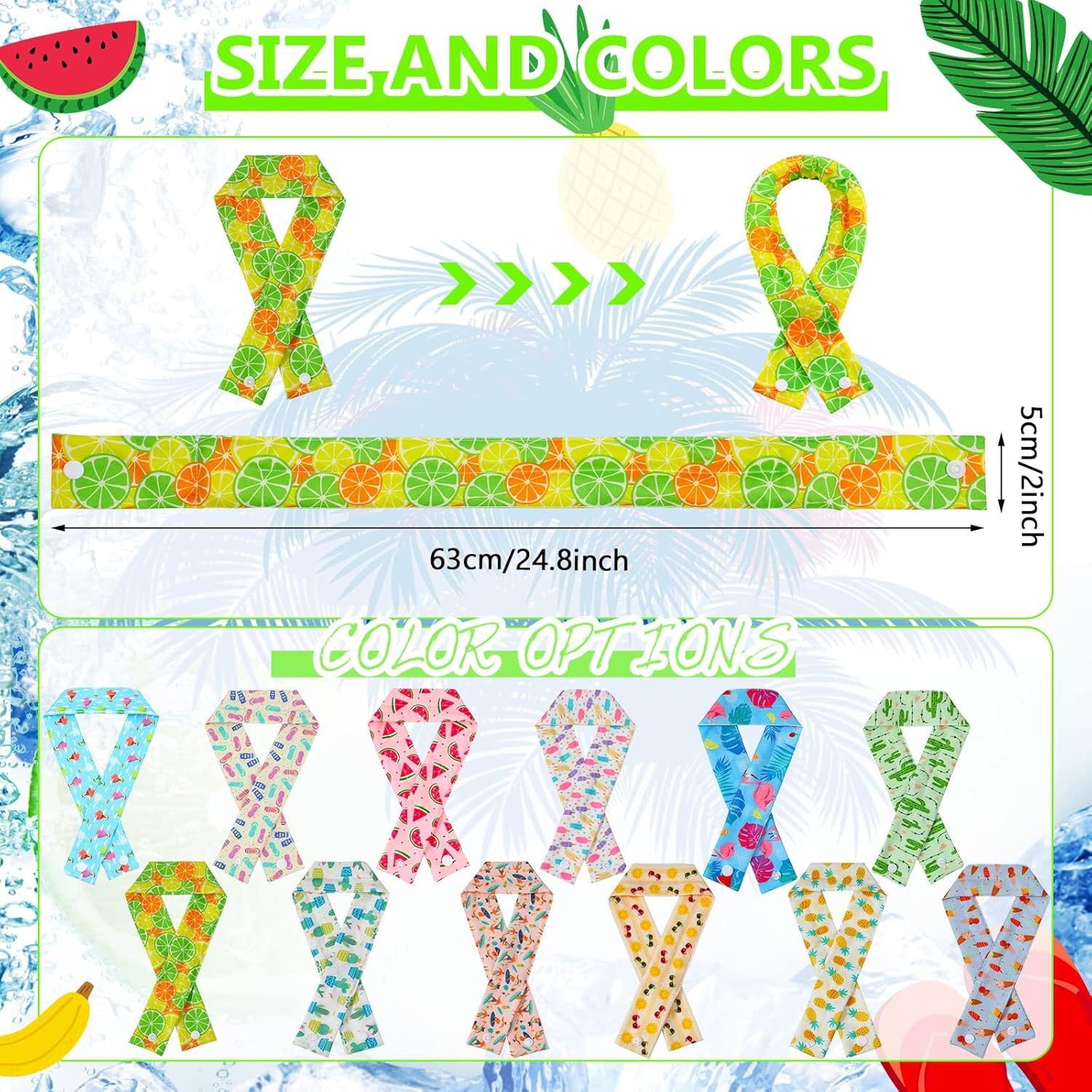 Cooling Neck Wraps Cooling Scarf Wrap Bandanas for Summer Women Men Walking Ridi