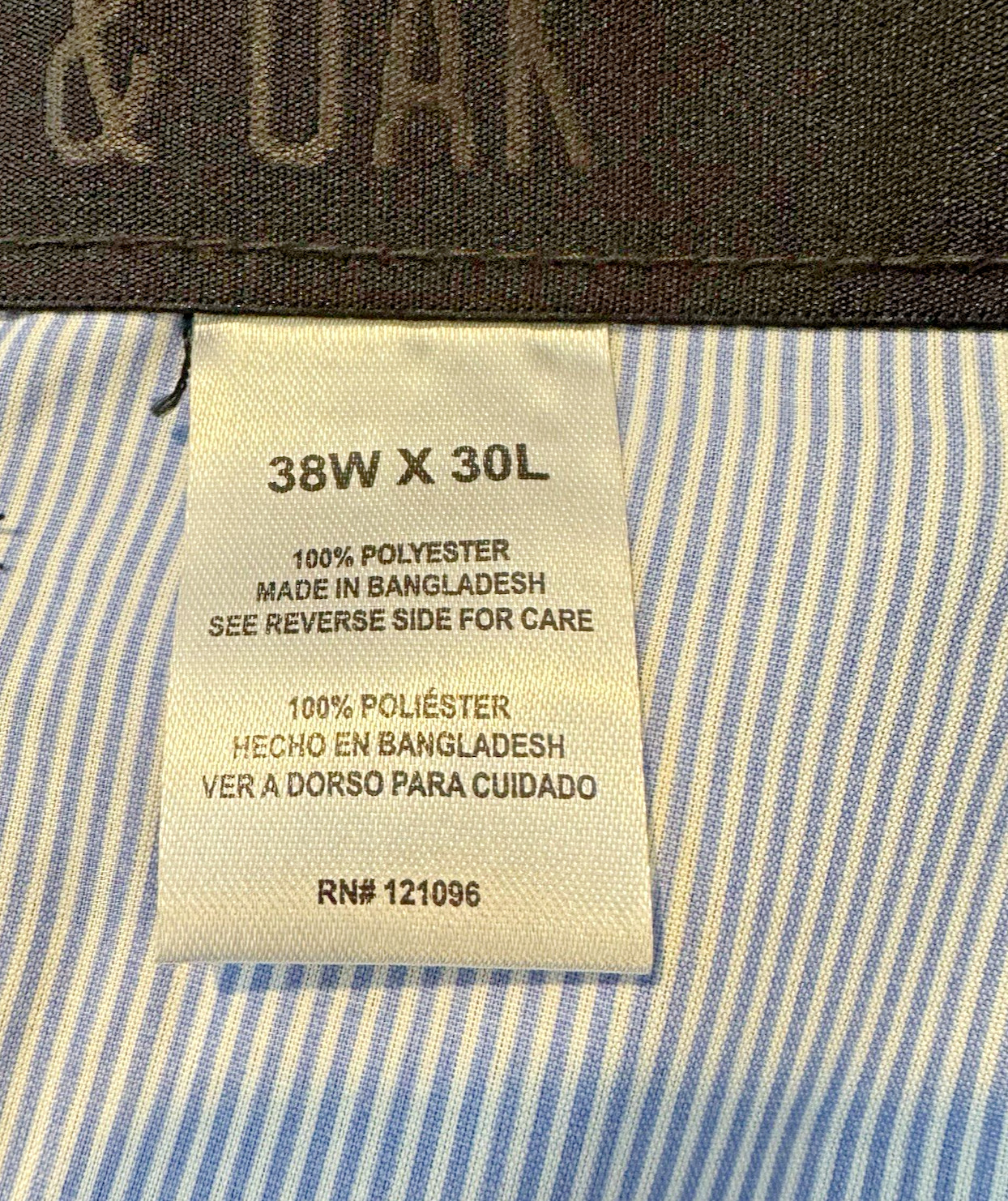 Copper & Oak NWT Men’s 38×30 5 Pocket Polyester Pants Black K5S842 NWT $75