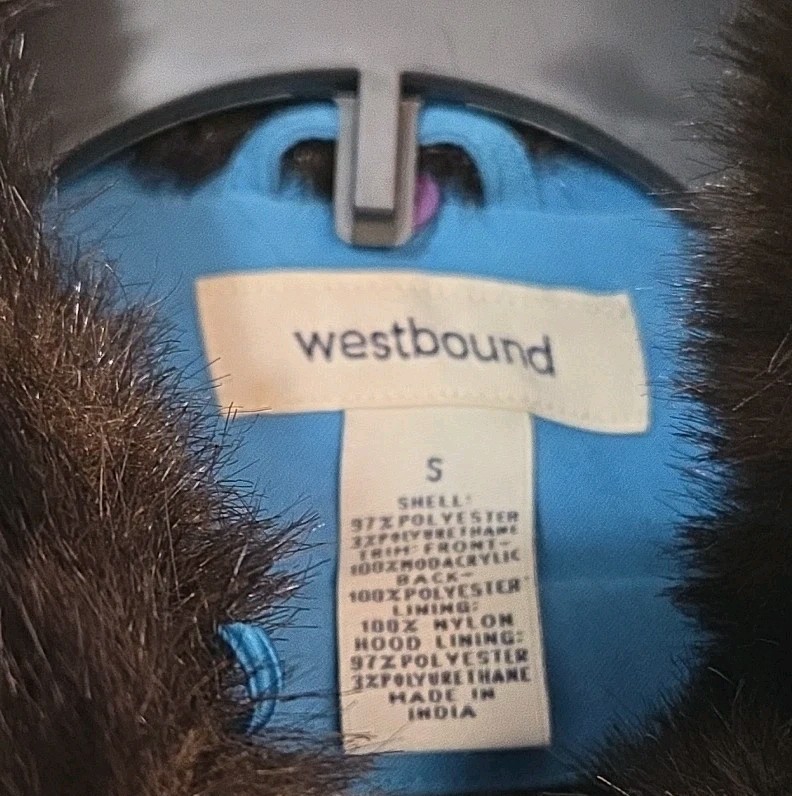 Westbound Coat/ Jacket Winter Hooded Teal Size SmallFull Zip Women
