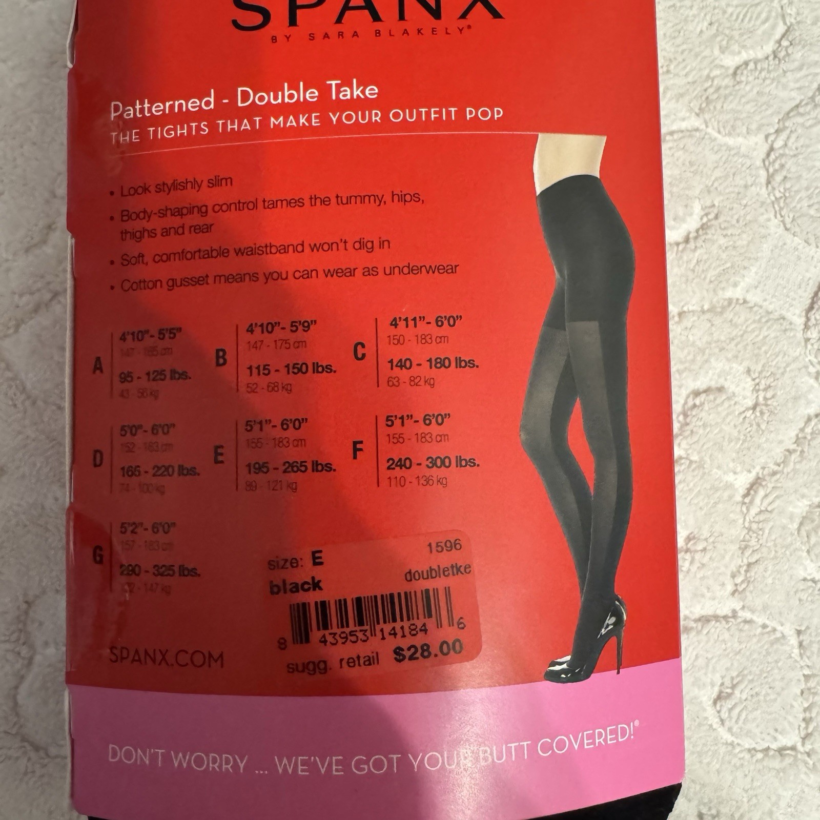 NWT Spanx Tights – Double Take Very Black Body Shaping Tights E Sarah Blakely