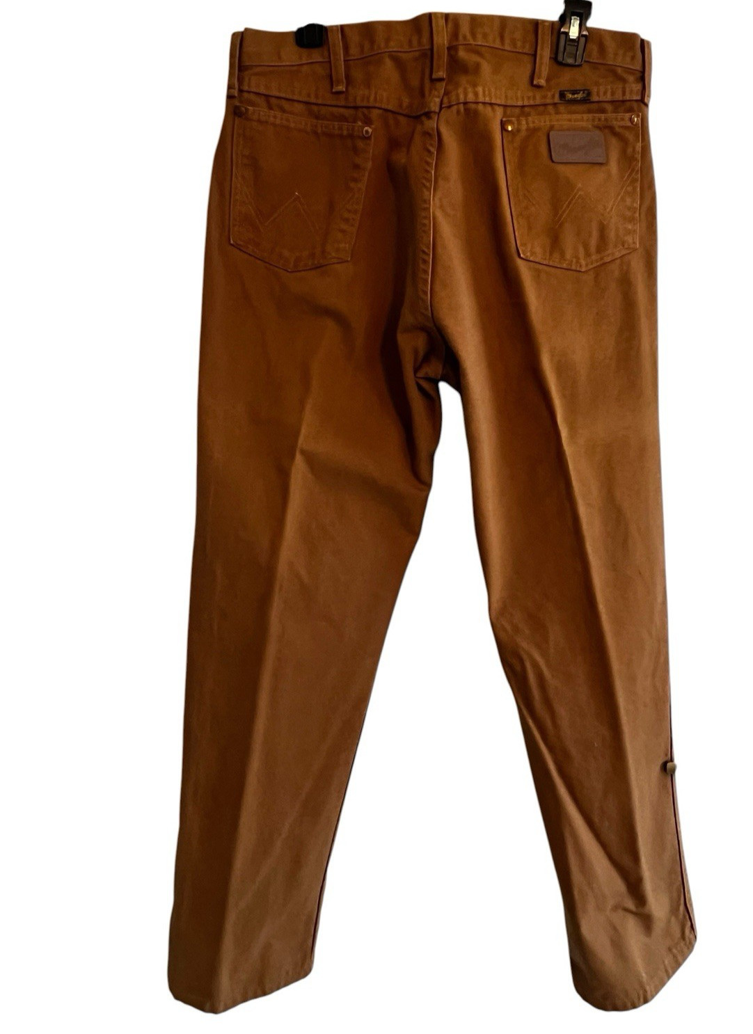 VTG Jeans Wrangler Mens Size 36×32 80s Brown Whiskey Cowboy Cut Made USA Canvas