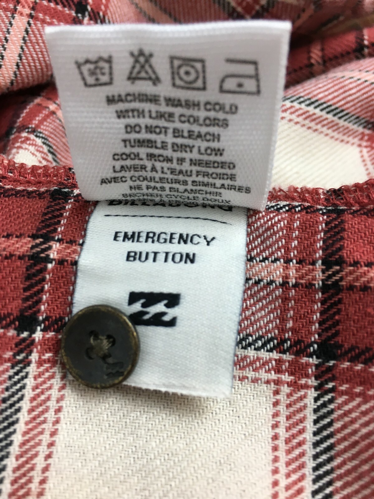 Billabong Venture Out Sz S/M Junior’s Sienna Plaid Lite Flannel Woven Shirt NWT