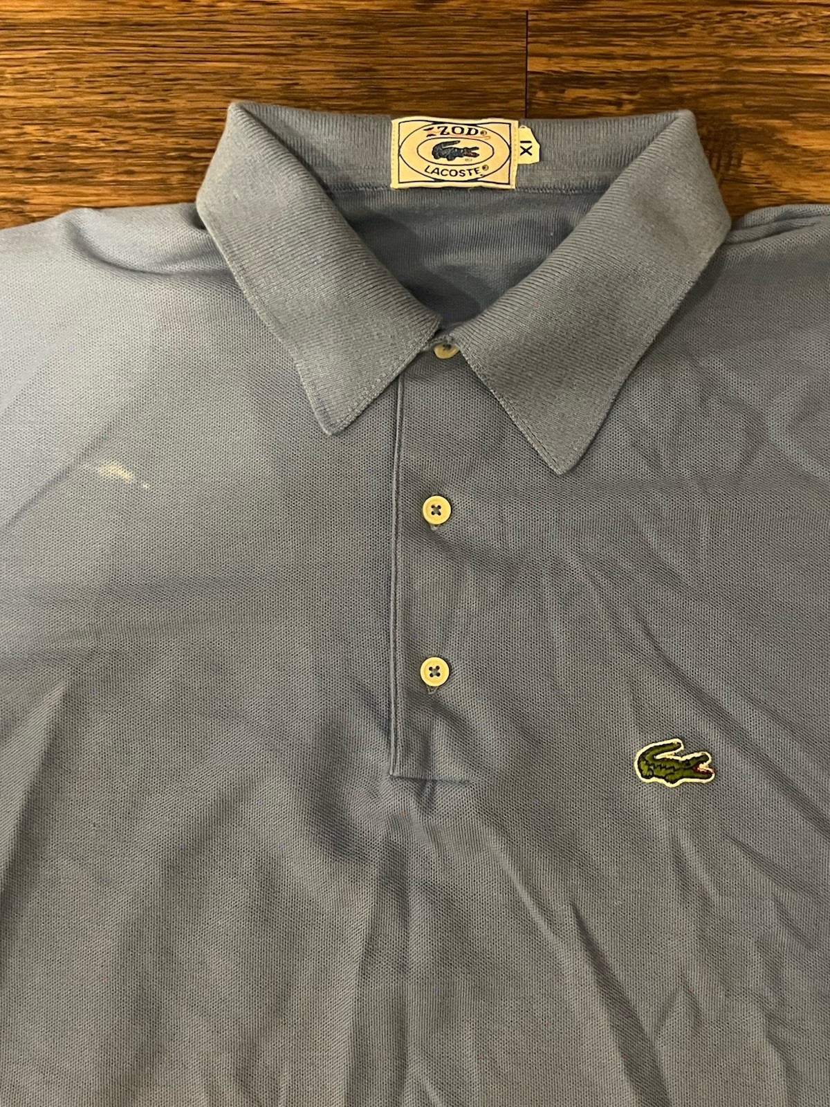 Lacoste Men’s Blue Solid Polo Shirt XL Short Sleeve Embroidered Crocodile Logo