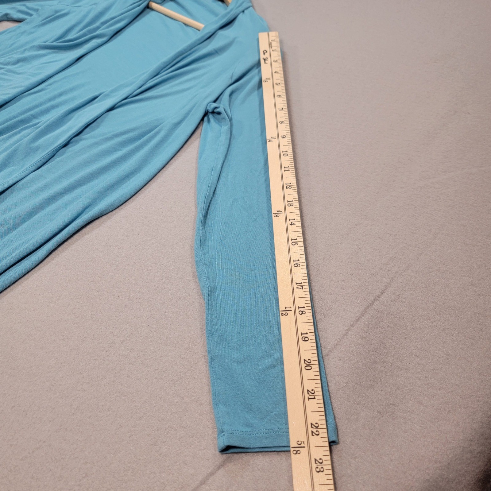 J. Jill Wearever Cardigan Open Front Drape Size Petite XS Blue Lightweight