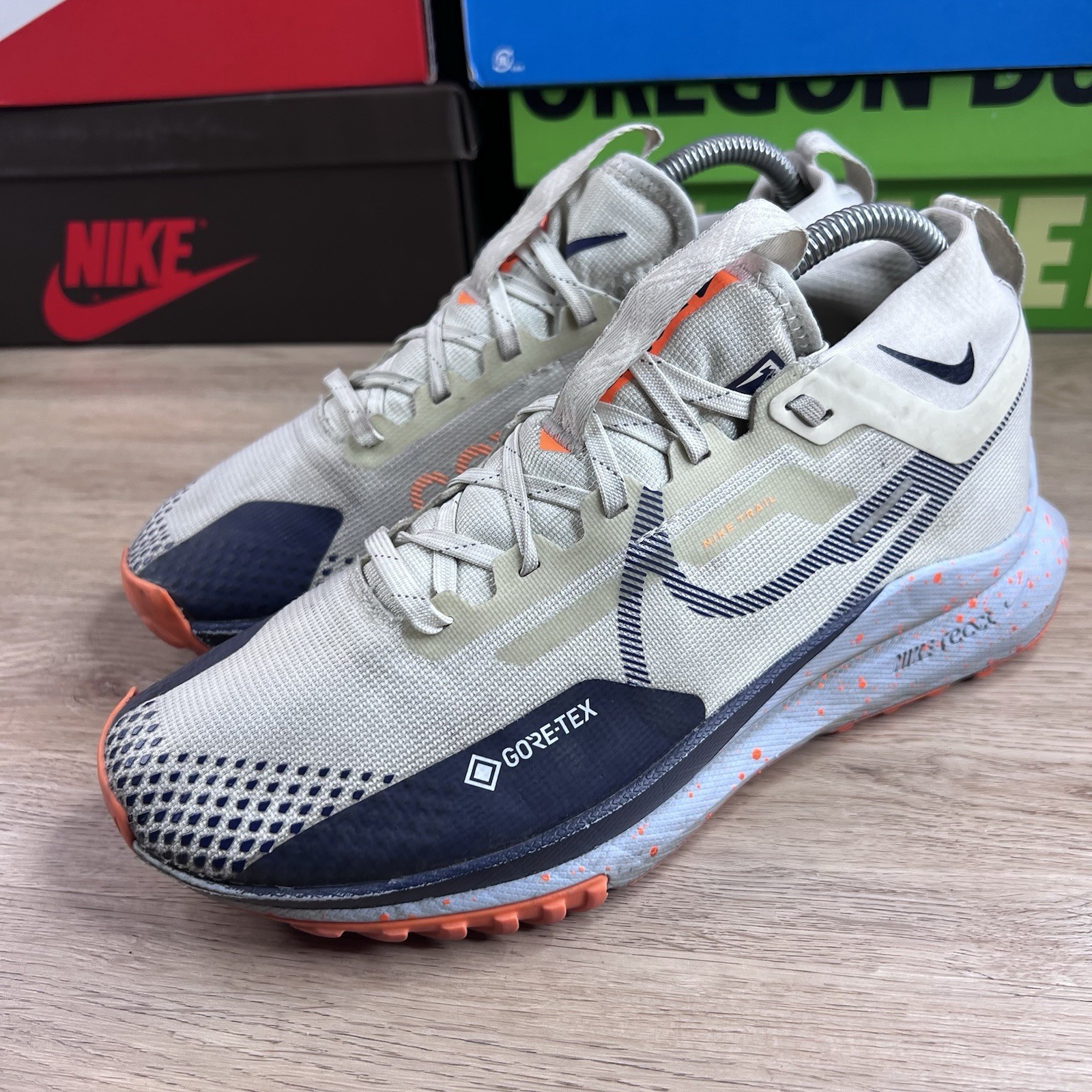 Size 7.5 Nike Pegasus Trail 4 Sea Glass Total Orange – DJ7926-004 MT