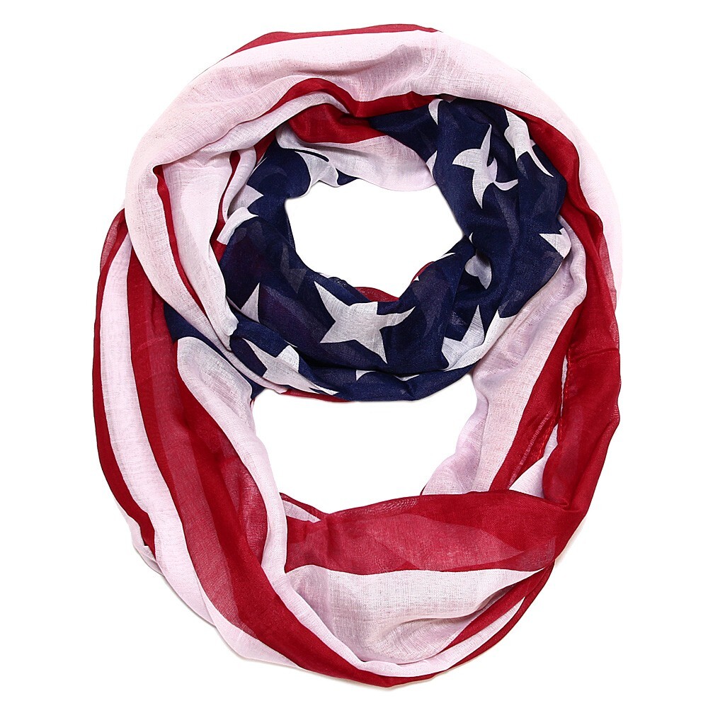 Large USA American Flag Scarf Beach Wrap Soft Lightweight 72″ X 36″