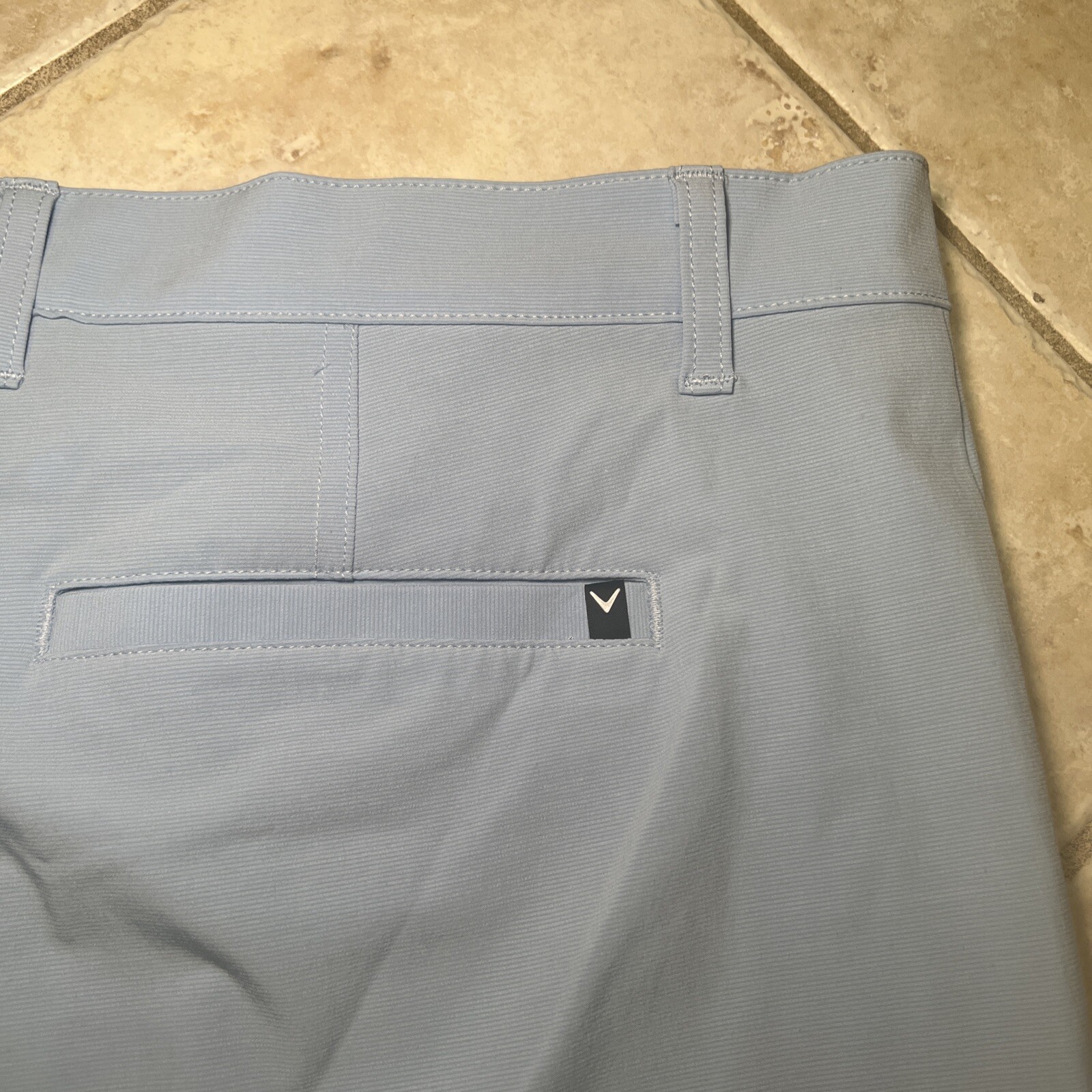 Callaway Stretch Shorts Flex Fabric Opti-Dri Mens 44B Chambray Blue Heather NWT