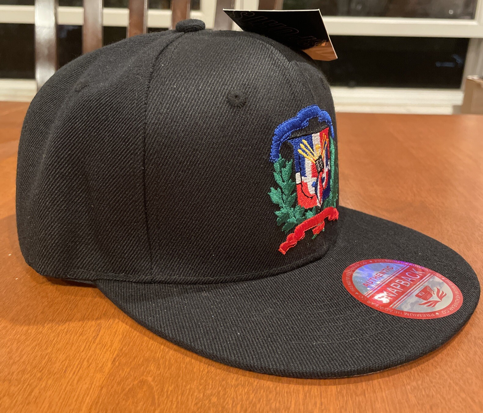 Dominican Republic DR Snapback Black Gorra Hat Cap W Shield Emblem Flag New Rare