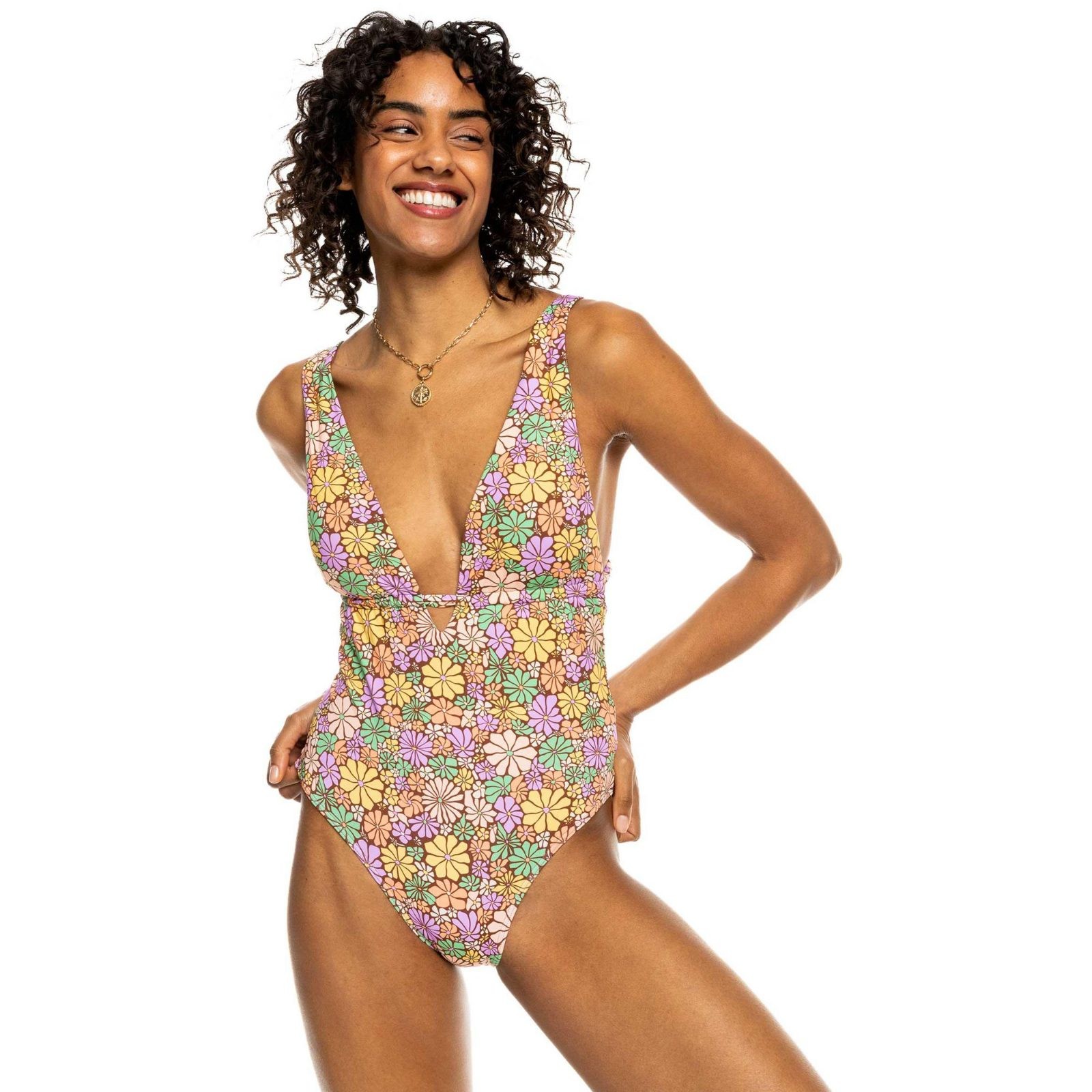 Roxy JR Swimwear One-Piece Swimsuit Honey Size LARGE NWT