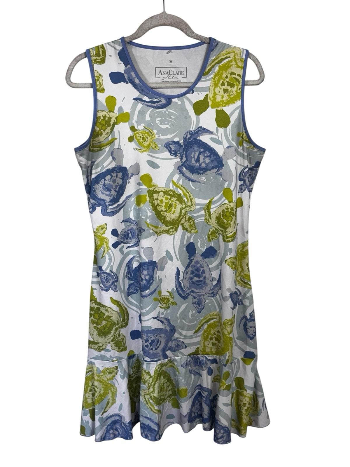 Ana Clare Flounce Active Dress Womens M Turtle Sleeveless Golf Tennis Athleisure