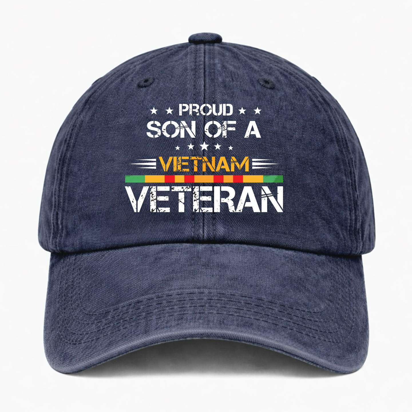 Proud Son Of A Vietnam Veteran Hat Military Family Gift Washed Dad Baseball Cap