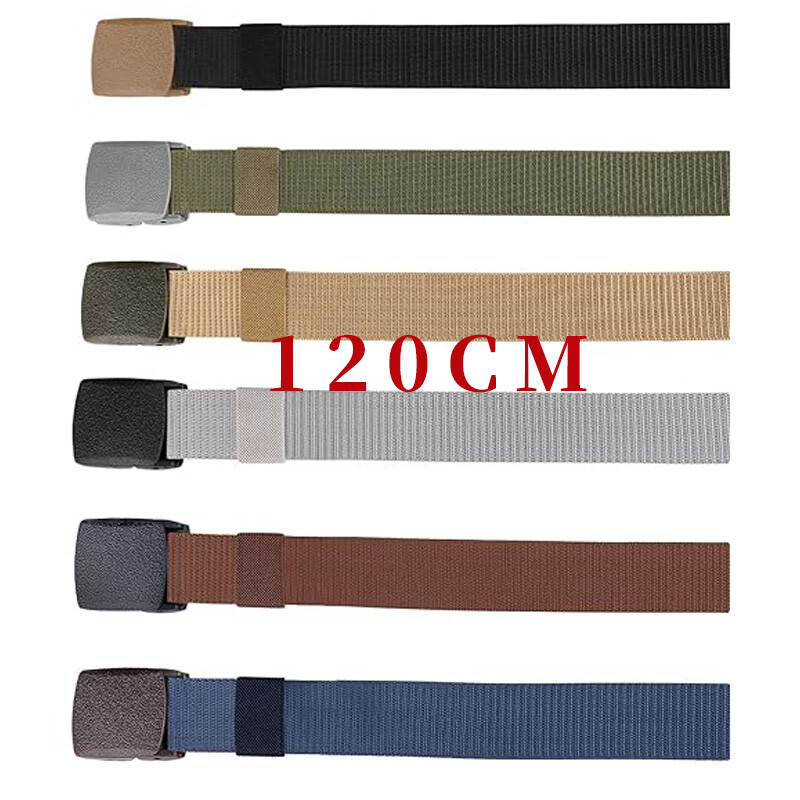 Men’s Plastic Cam Buckle Nylon Canvas Tactical Waistband Webbing Military Belt