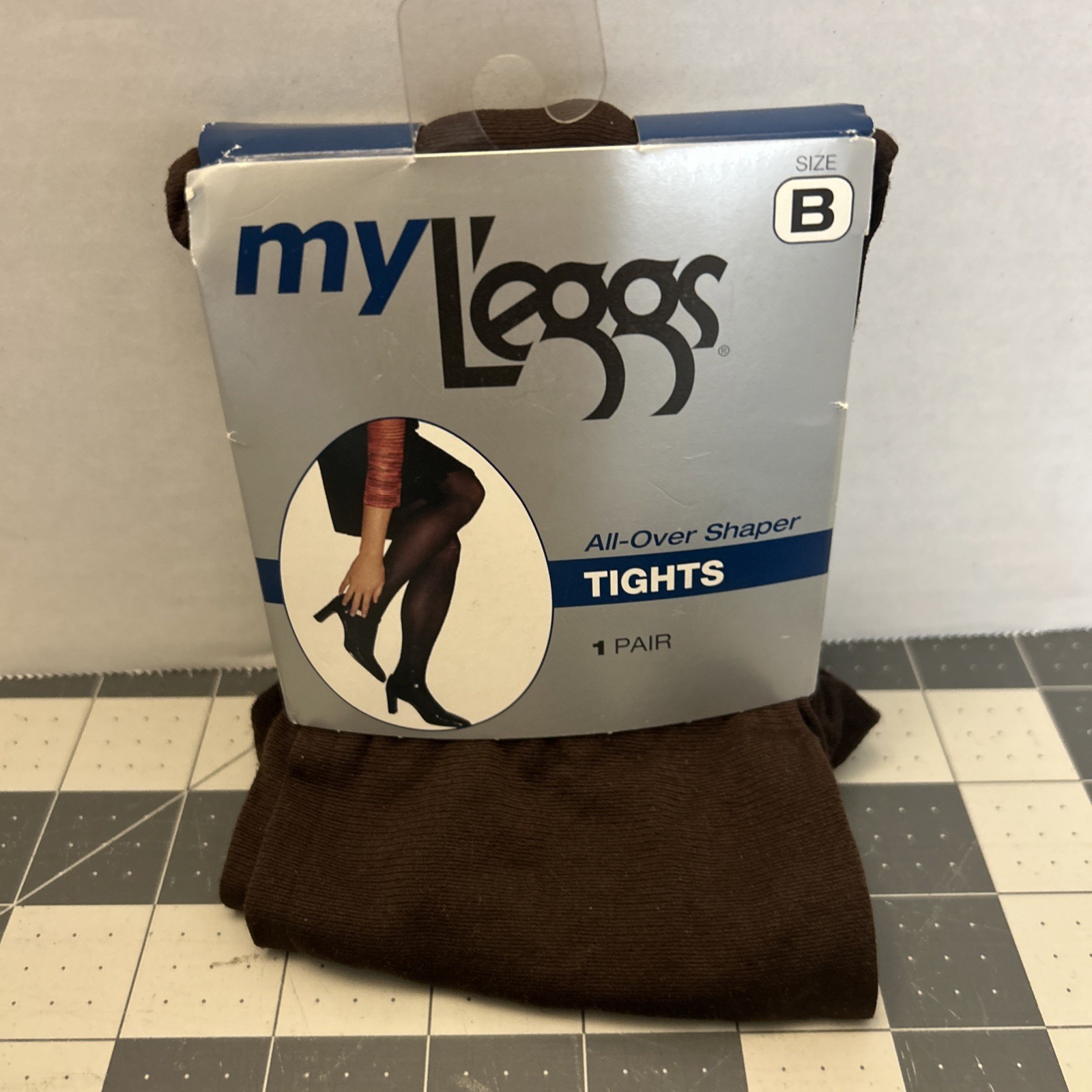 My Leggs All Over Shaper Tights Size B Brown VTG