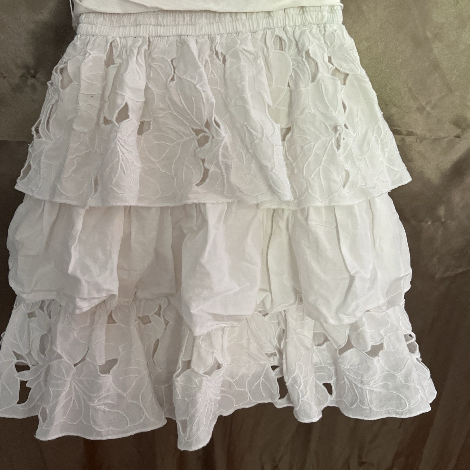 Hollister Y2K 100% Cotton XS White Tube Stretch Layered Dress VTG Vintage