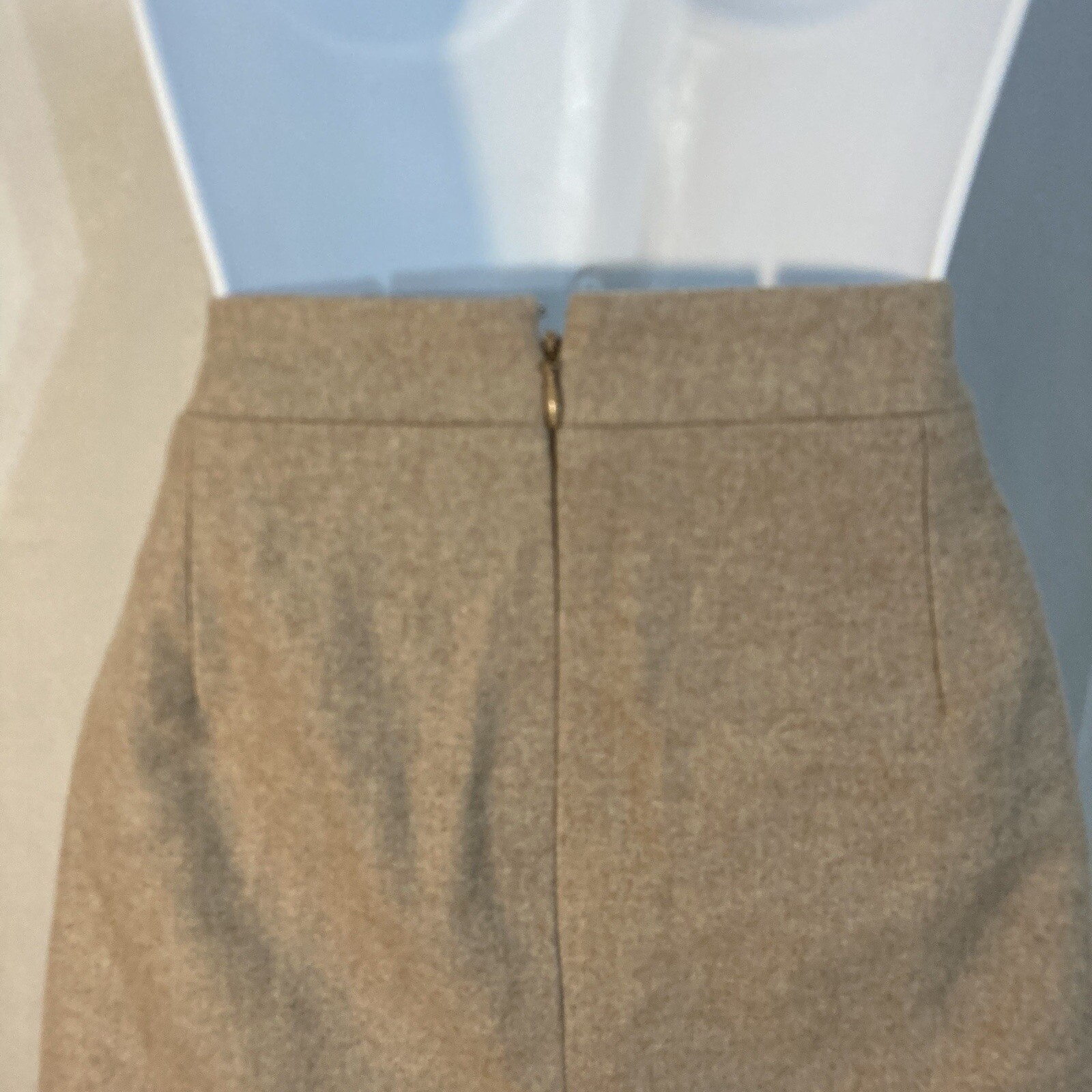 J. CREW beige wool viscose The Pencil Skirt skirt 0