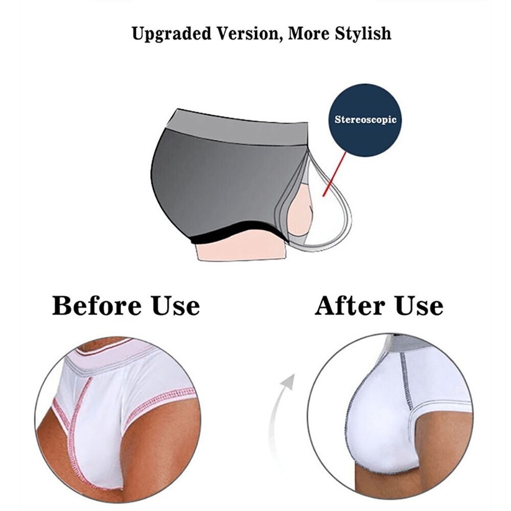 2 Pcs Bulge Enhancer Cup Sponge Pad for Men’s Swimwear Briefs underwear Push-Up