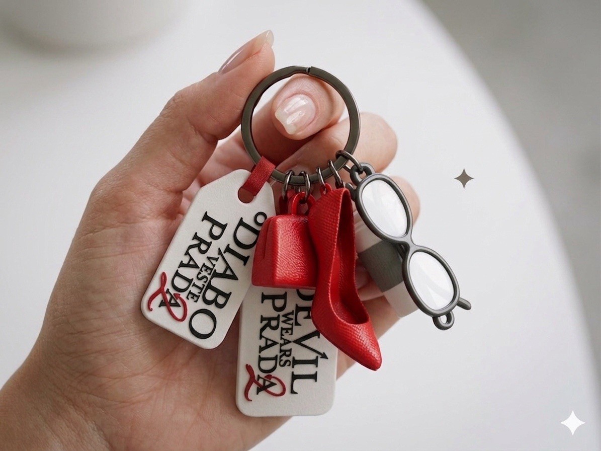 Devil Wears PRADA Keychain Kit Heel Glasses Bag Charm Set Of 6