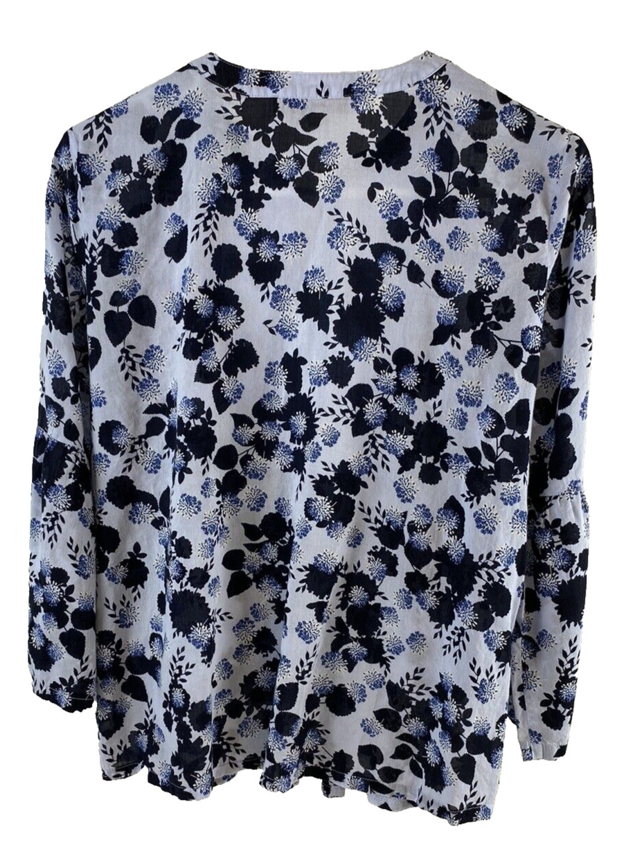 Loft blouse light blue with flowers design size XS