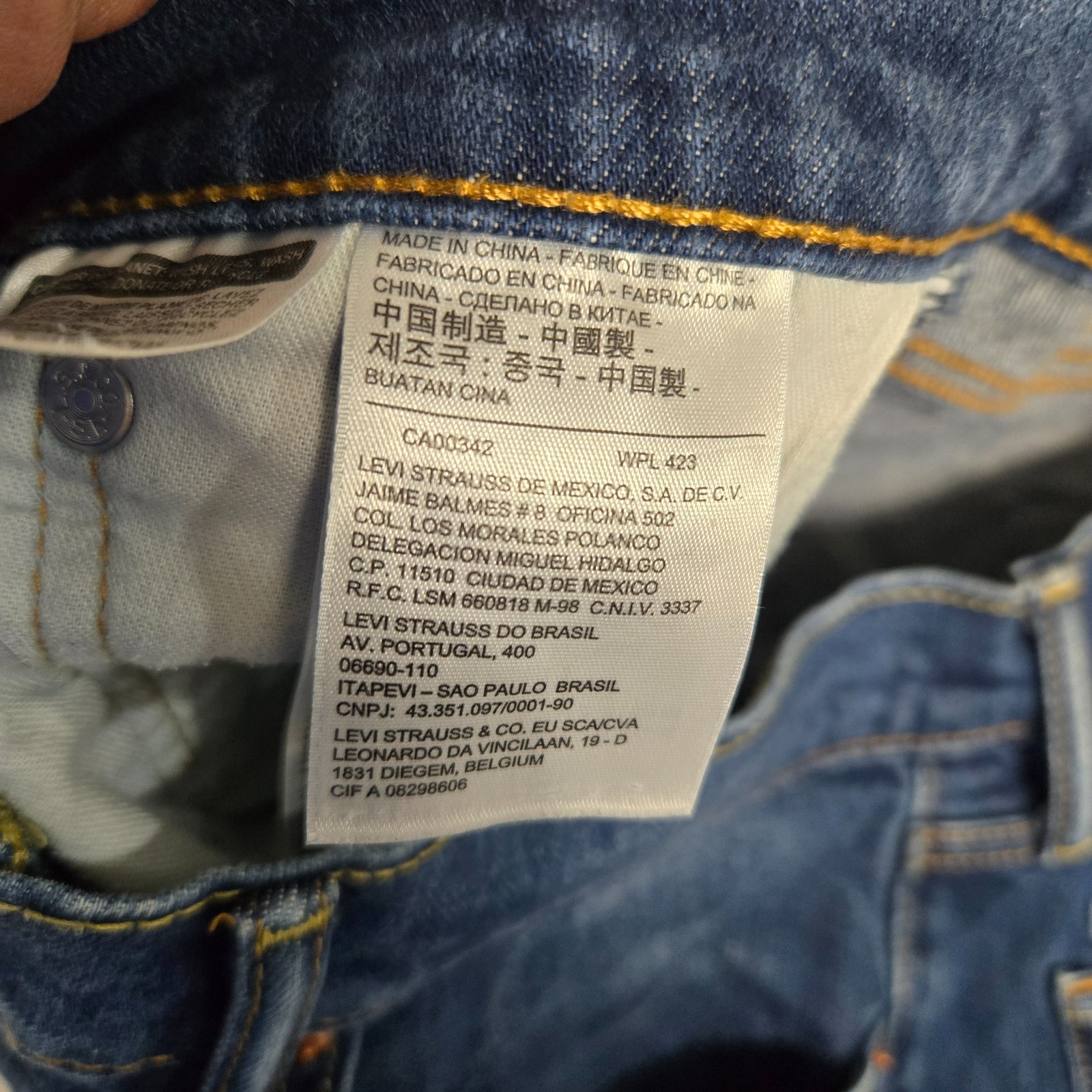 Levi’s 502 Jeans Men’s 36×32 (fit 36×30) Blue stretch Taper