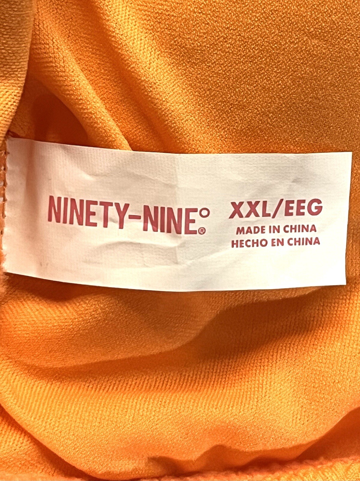 Juniors’ Ninety-Nine° Nectarine Orange Crinkle Bralette Bikini XXL (21/22) NWT