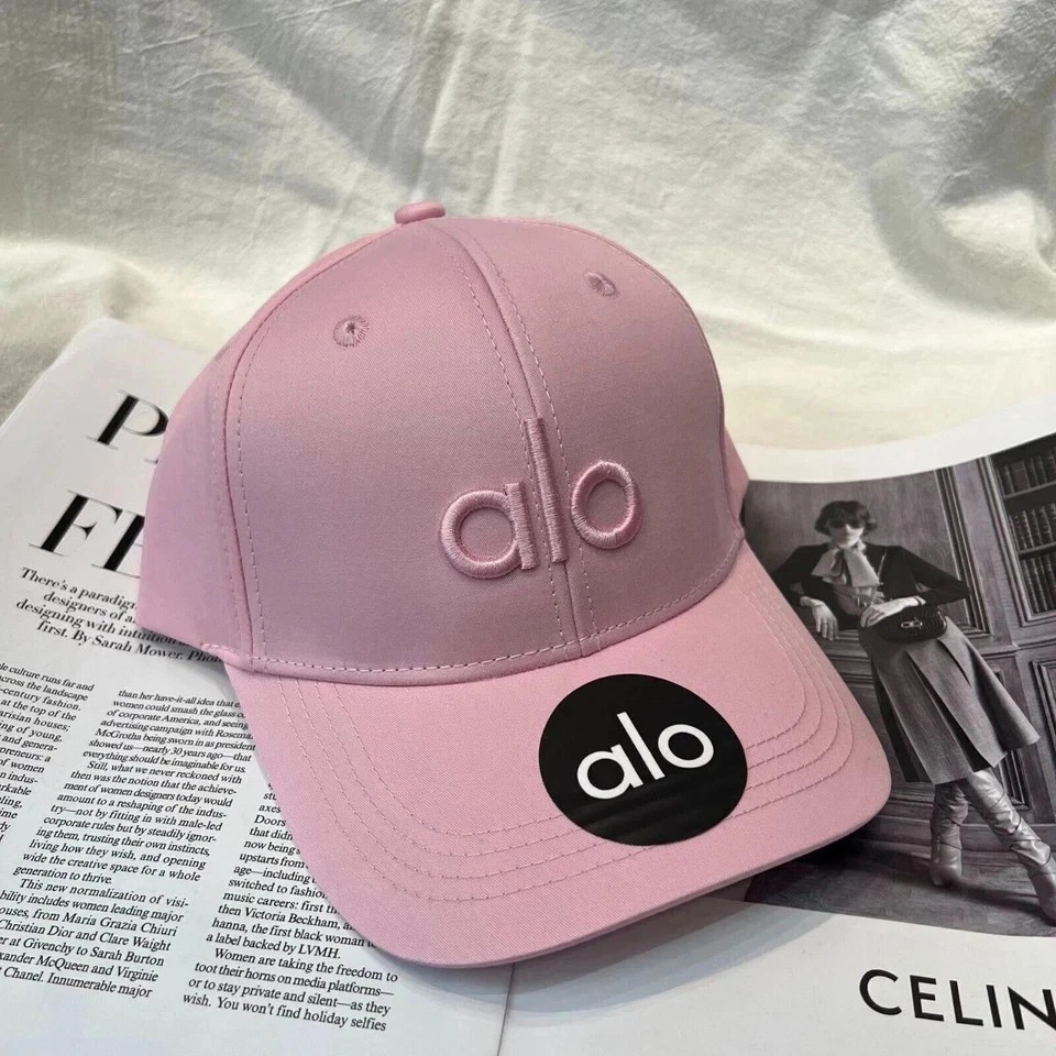 Аӏо Yoga Blush Pink Baseball Cap Adjustable Strap Logo Hat NWT