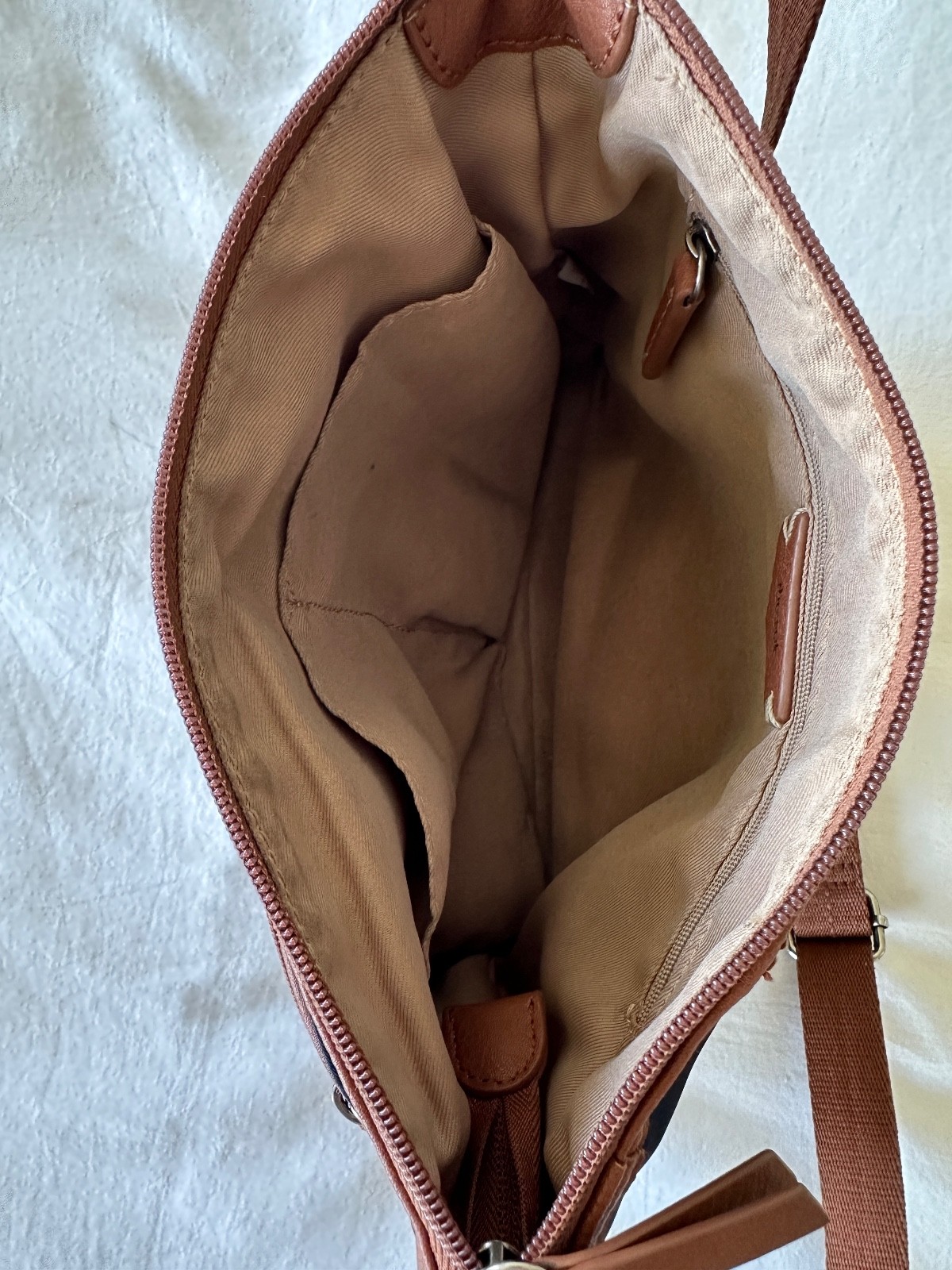 The Sak Esperato Nylon Crossbody Purse Bag Navy Blue Travel Organizer