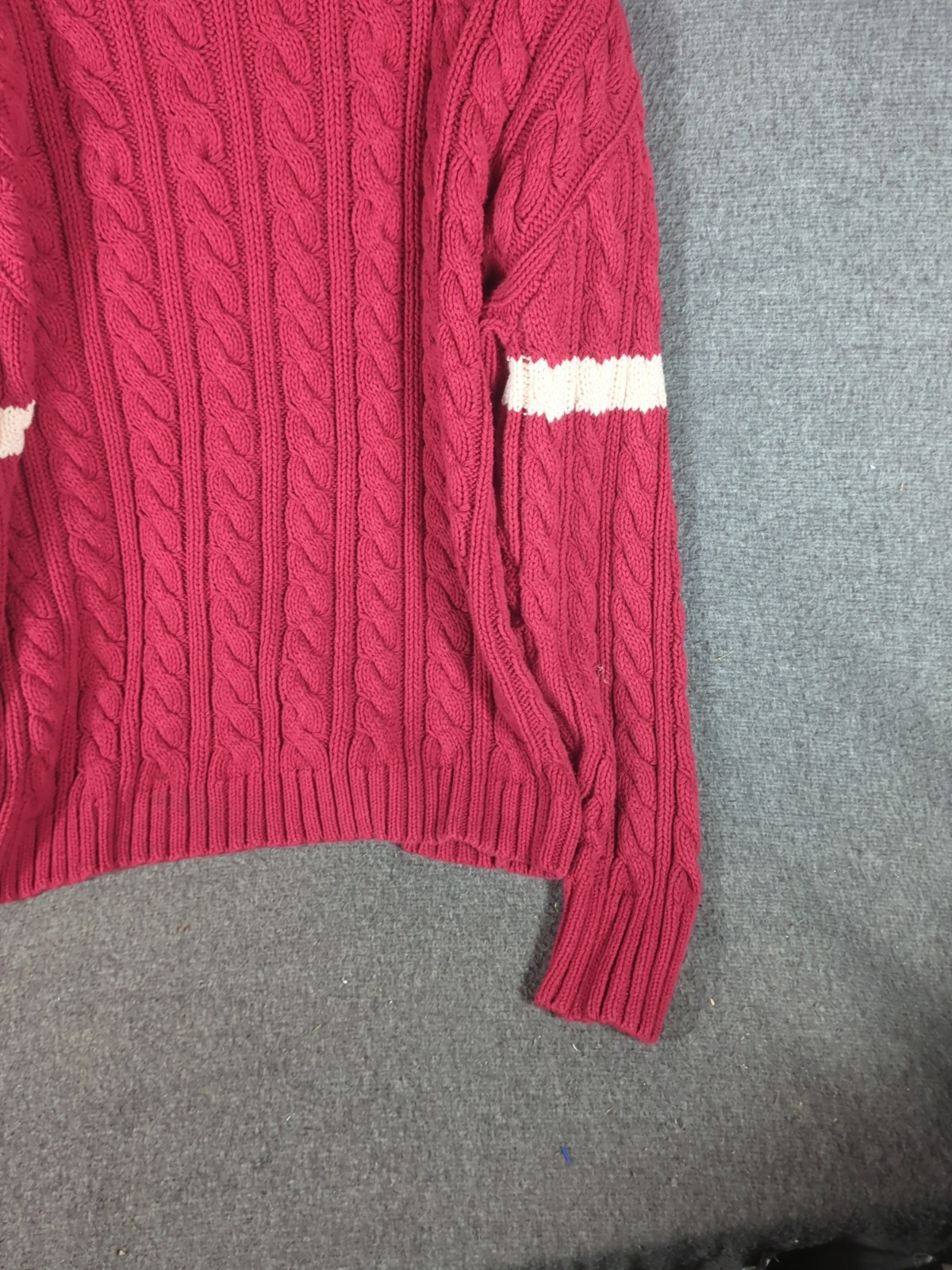 Vintage Polo Jeans Co. Ralph Lauren Cable Knit Rugby Cricket Sweater Men’s XL
