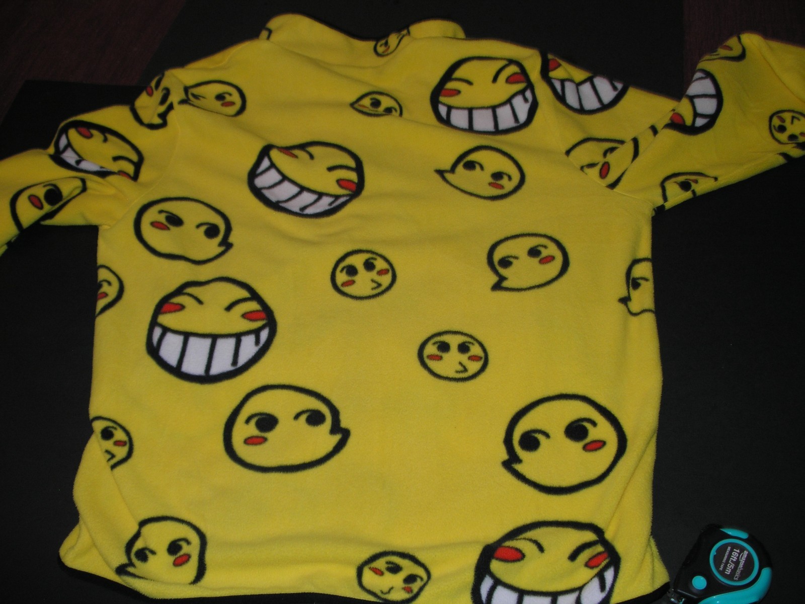 Atsuki Cowboy Bebop Ed Hack Smiley Face Fleece Jacket UNISEX XL