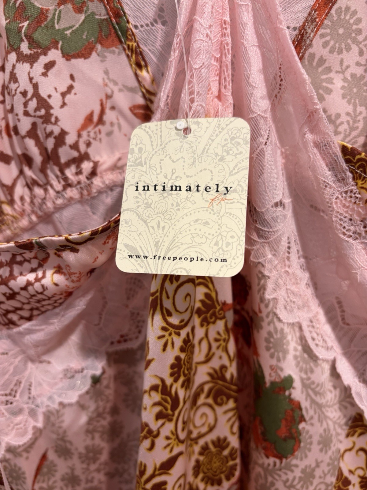 Free People Intimates Right Now Slip Dress In BLUSH COMBO BNWT Size Medium