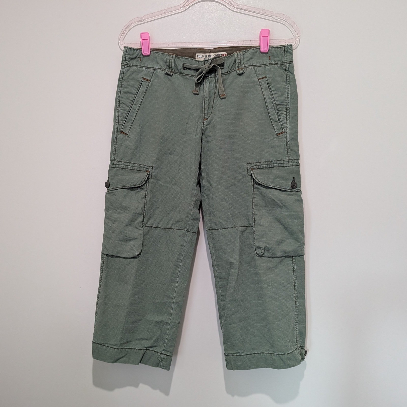 Vintage Polo Jeans Company Ralph Lauren Cargo Capri Low-Rise