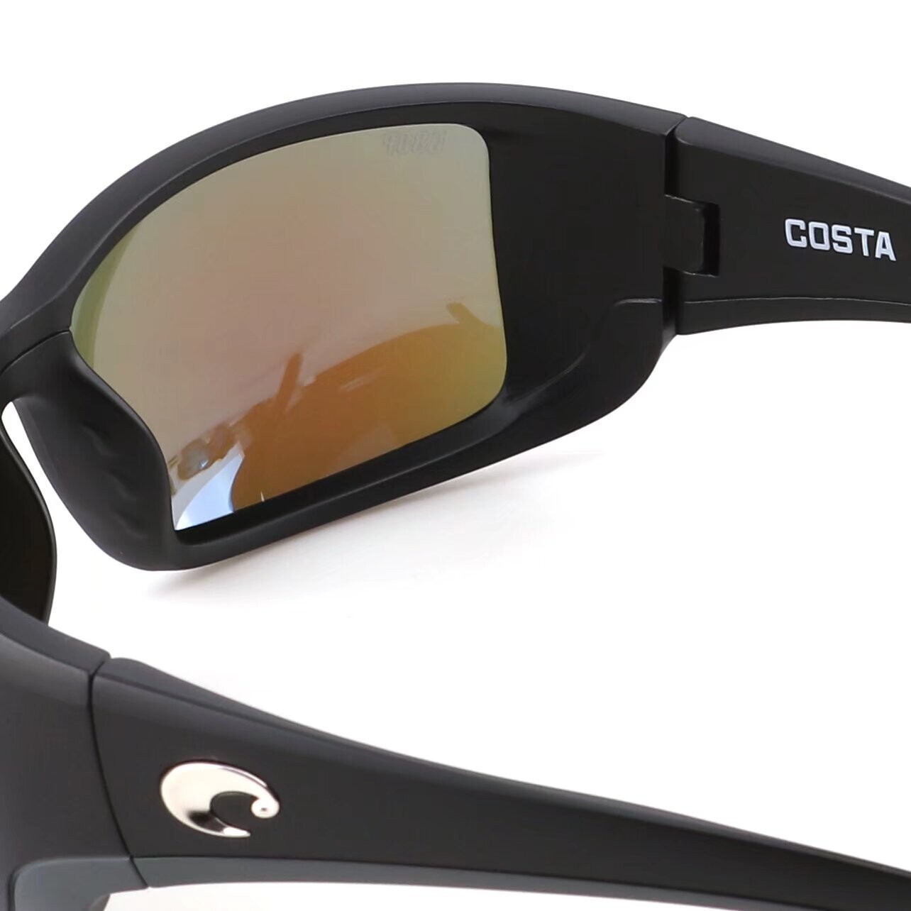 New Costa Del Mar BLACKFIN Matte Black/ Blue Mirror Polarized 580P Sunglasses