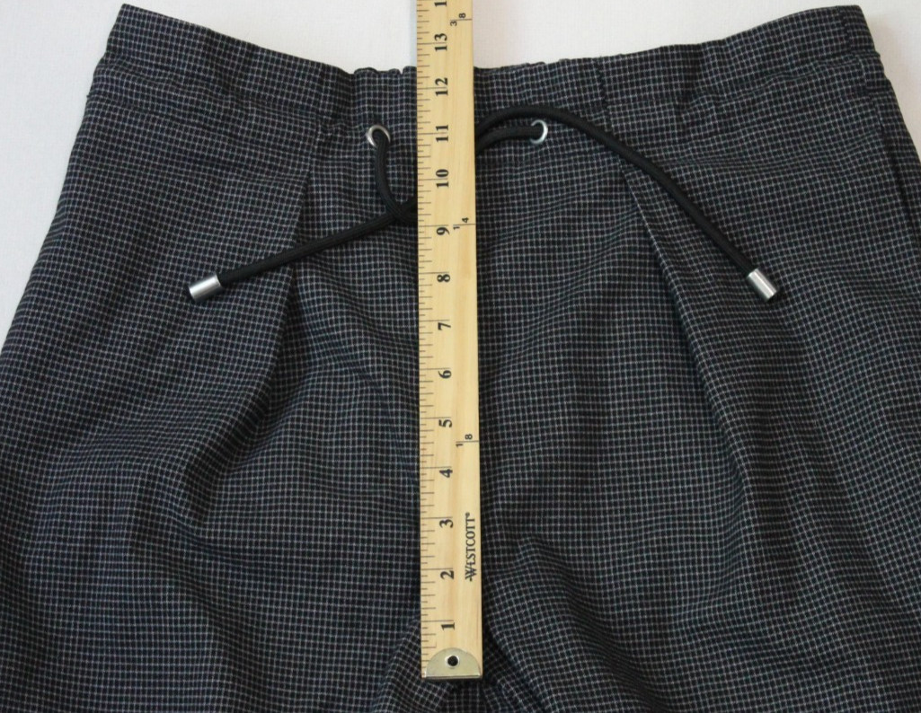 Forever 21 Los Angeles Jogger Pants Women’s Size L Gray Check Drawstring Stretch