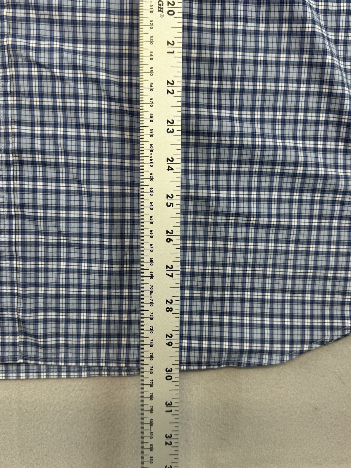 Vineyard Vines Men’s XL Performance Blue White Plaid Stretch Button-Down Shirt