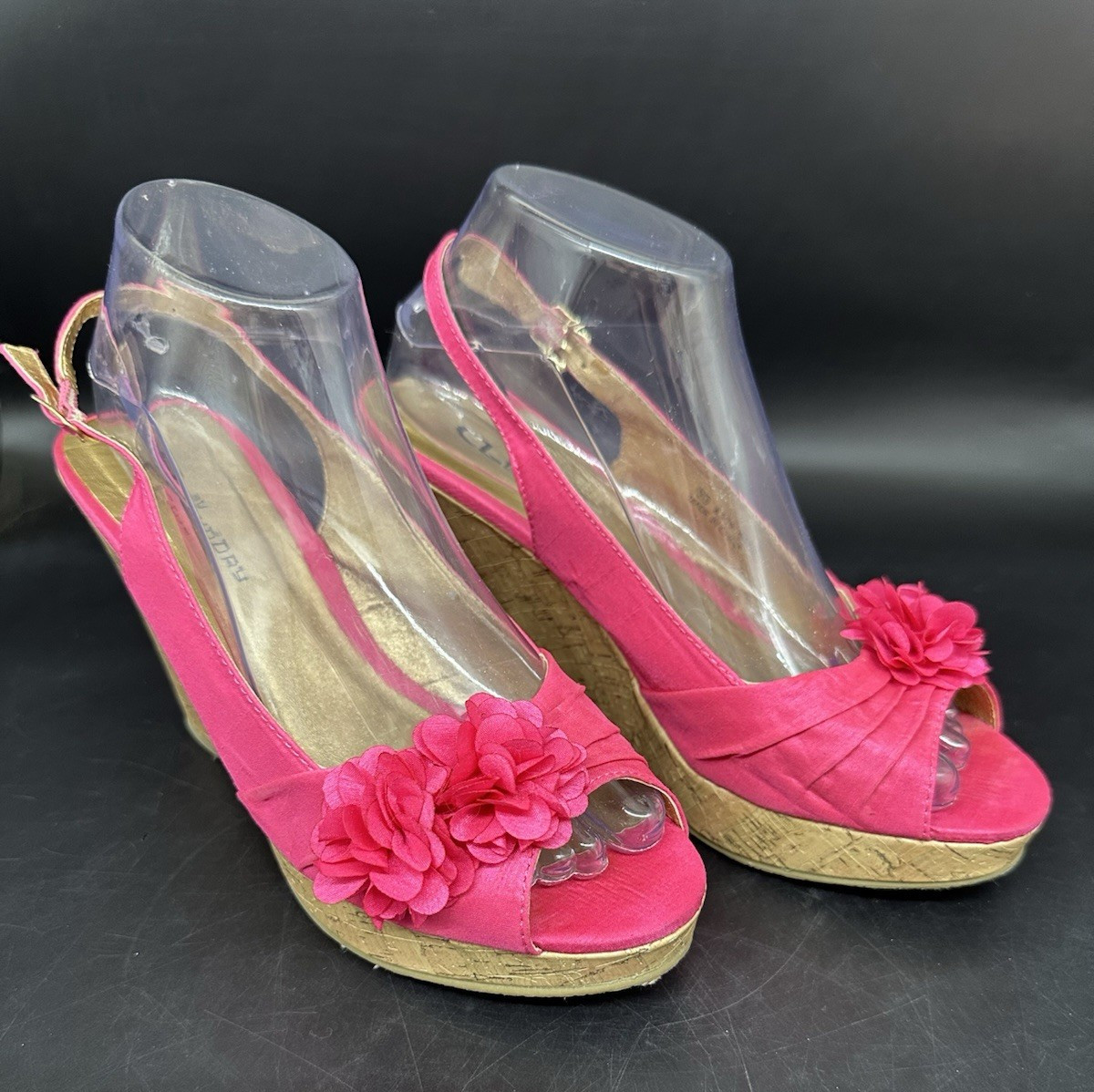 CL by Laundry Isis Women’s Hot Pink Wedge Heels Size 8.5/39 60708