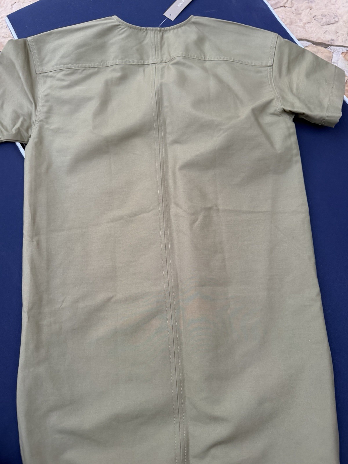 J CREW XS Patch-pocket pullover dress in structured cotton poplin $148