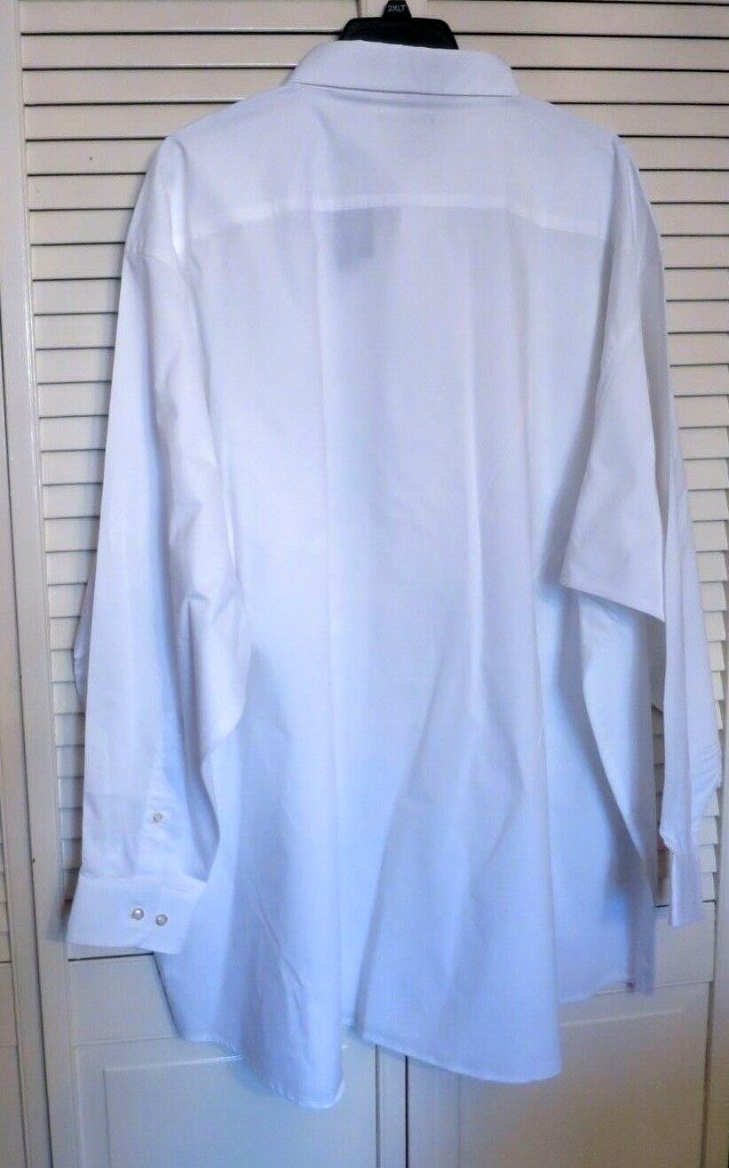 NWT Mens Blue Generation Long Sleeve White Shirt Pocket Size Med. Stain Release